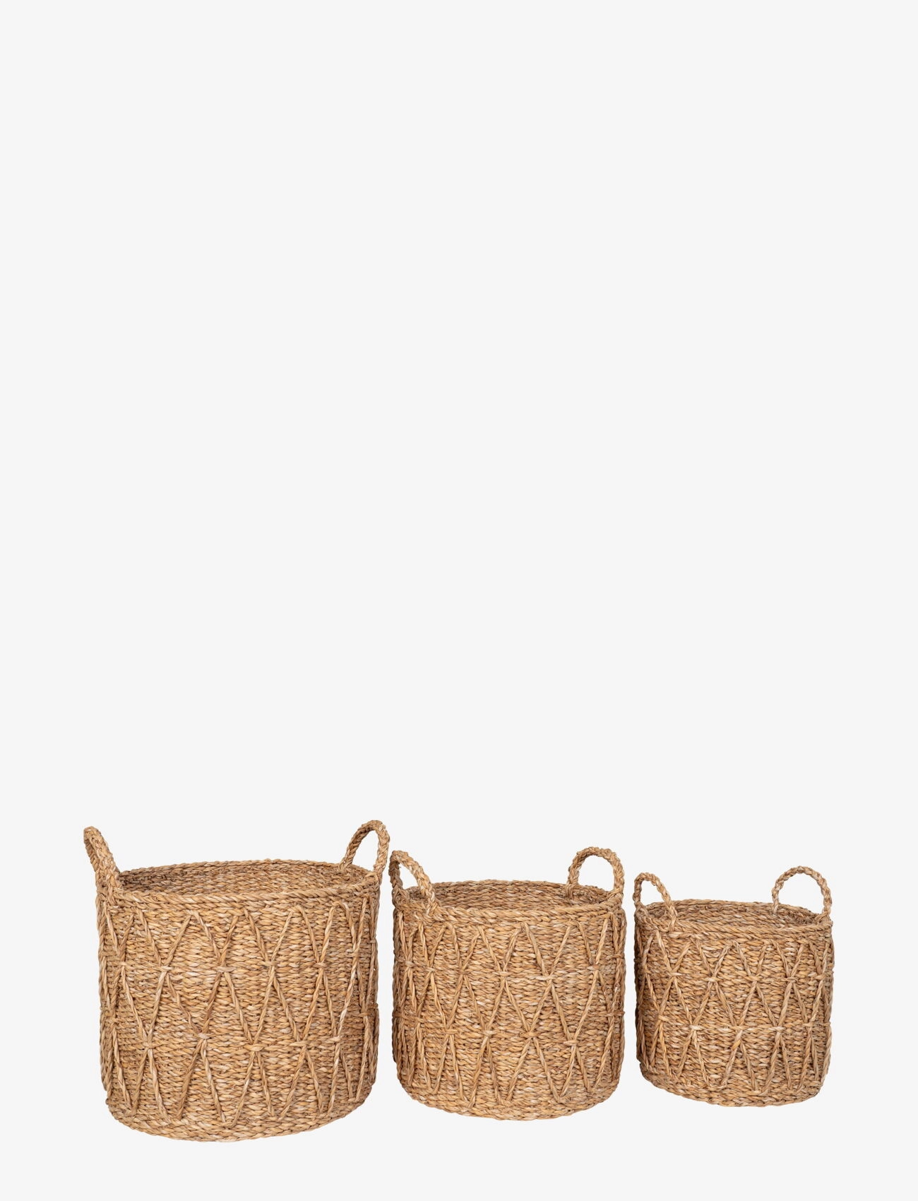 House Nordic - Sivi - Baskets, seagrass, natural, set of 3 - pots de fleurs - natural - 3