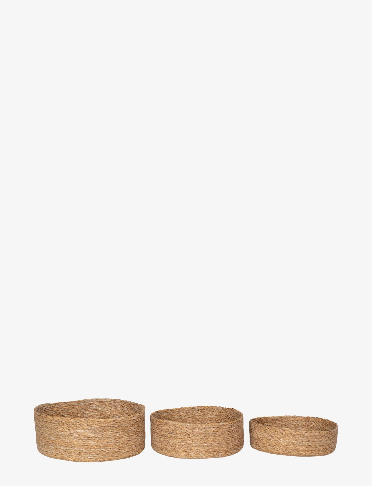 House Nordic Noa - Baskets, seagrass, natural, set of 3 - Storage baskets - NATURAL / beige