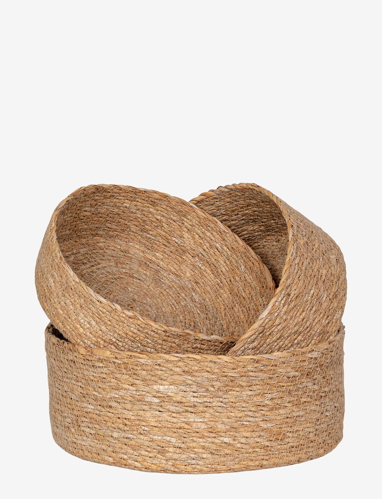 House Nordic - Noa - Baskets, seagrass, natural, set of 3 - storage baskets - natural - 1