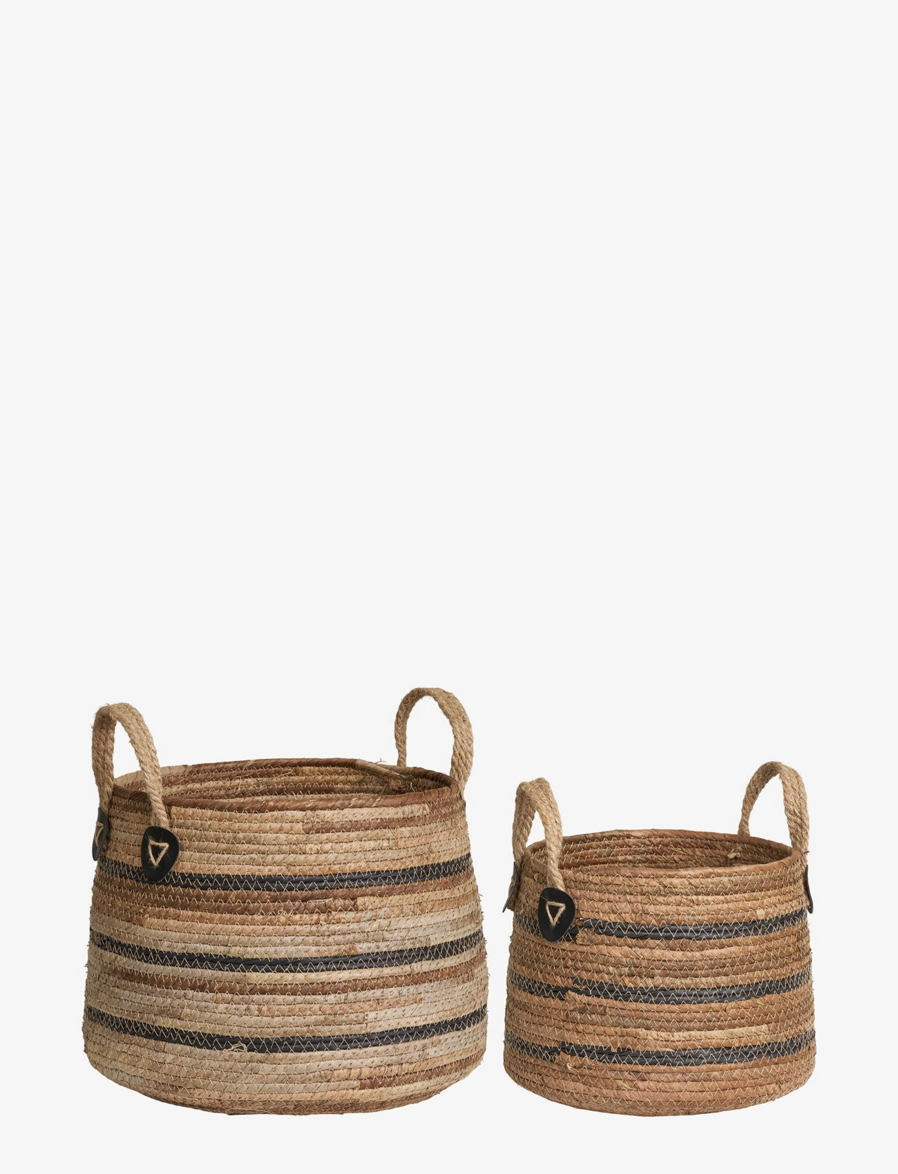 House Nordic Rani Baskets, Banana Leaf, Natural, Set Of 2, Opbevaringskurv, Str: 28.5X39X39CM