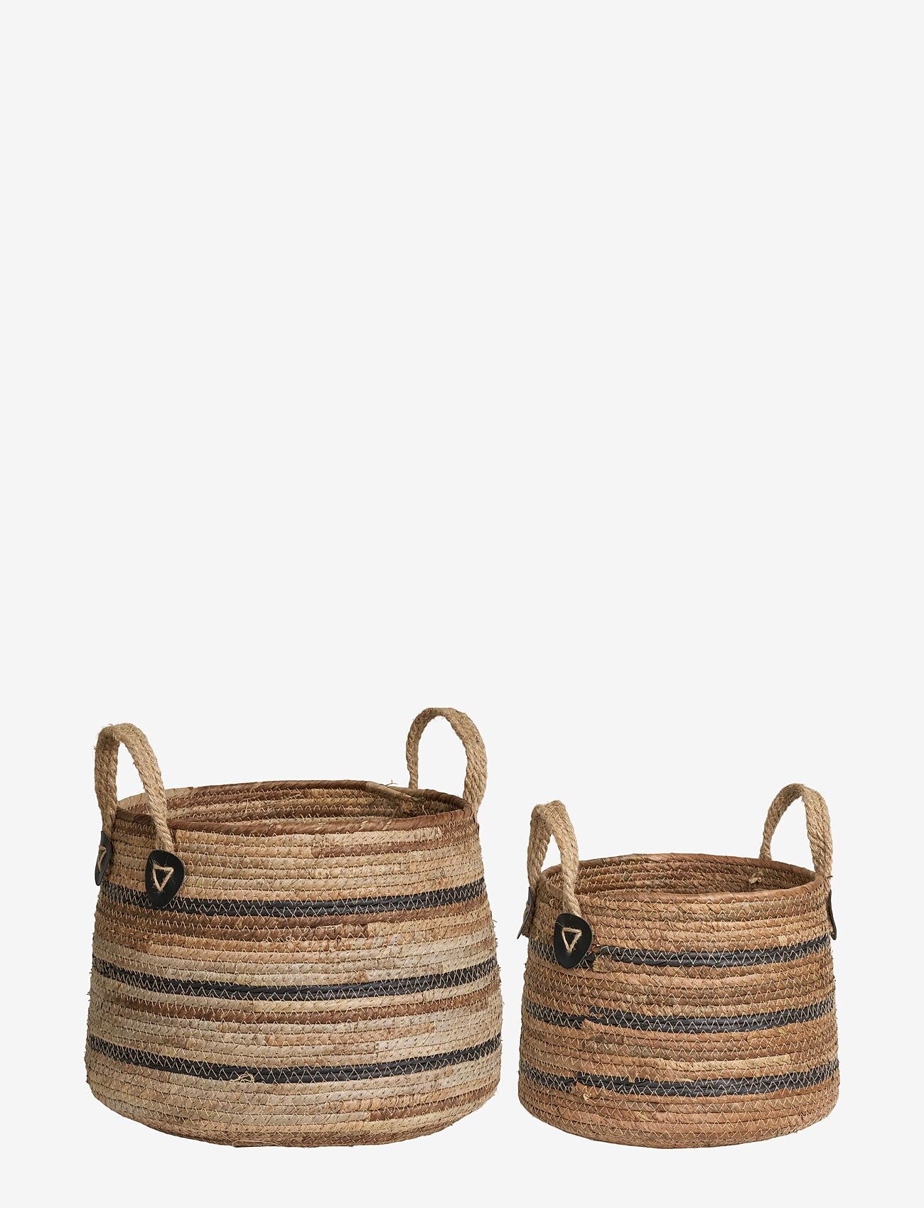 House Nordic - Rani - Baskets, banana leaf, natural, set of 2 - osta hinna alusel - natural - 0