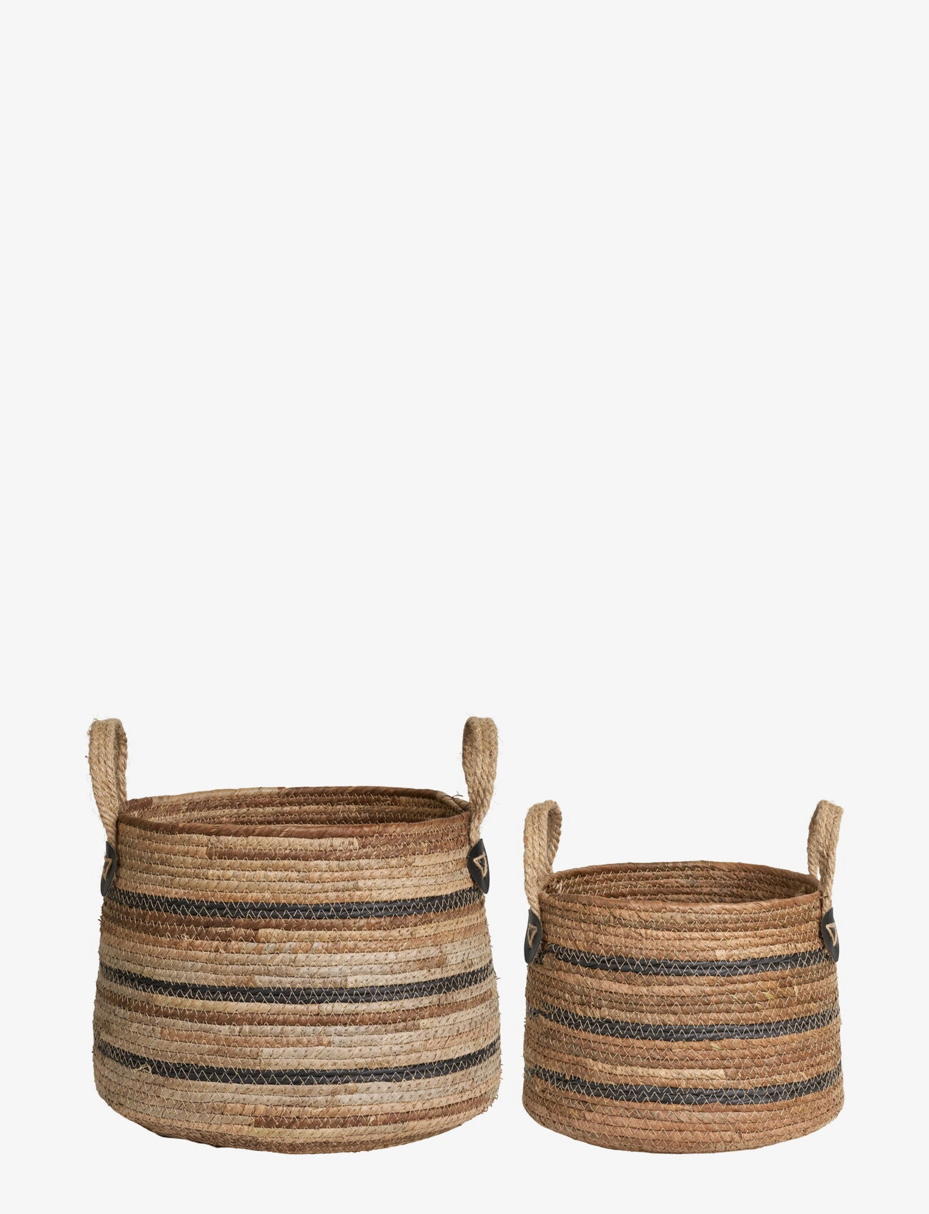 House Nordic - Rani - Baskets, banana leaf, natural, set of 2 - aufbewahrungskörbe - natural - 3