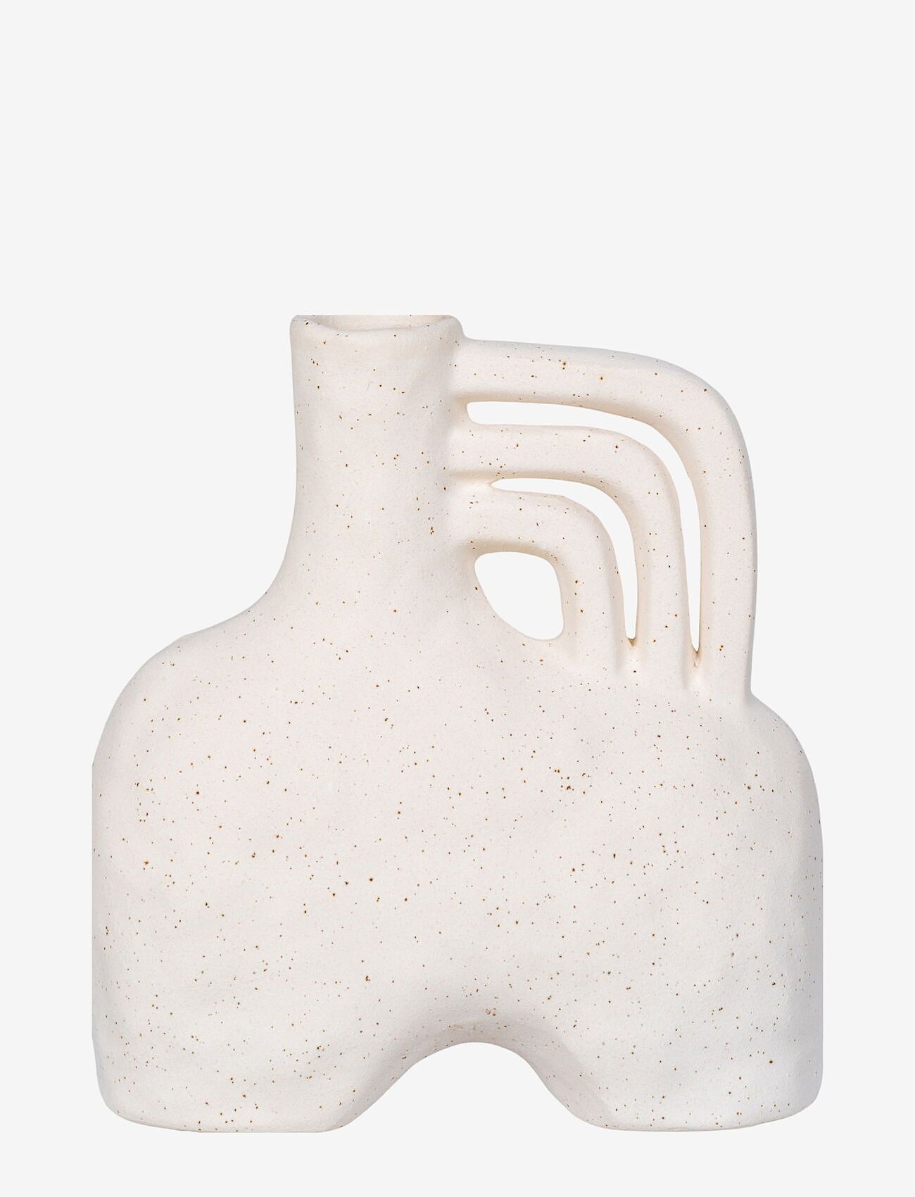 House Nordic - Bryn - Vase, ceramic, beige, 18,5x8x19,5 cm - vasen - beige - 0