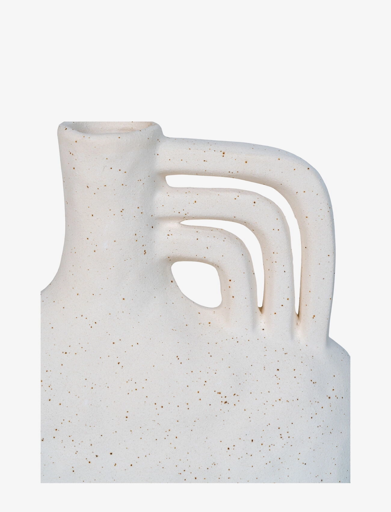 House Nordic - Bryn - Vase, ceramic, beige, 18,5x8x19,5 cm - vaser - beige - 3