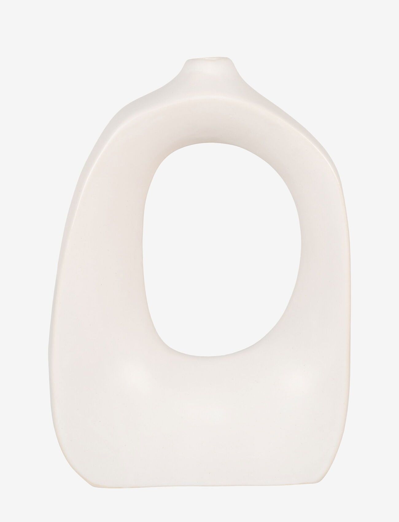 House Nordic - Gunh - Vase, ceramic, white, 19x9x28,5 cm - white - 0