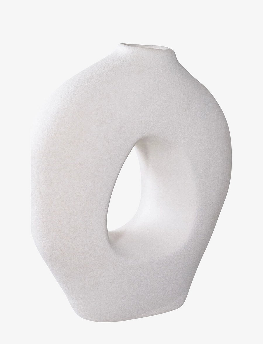 House Nordic - Aina - Vase, ceramic, white 24x10,5x27,8 cm - vases - white - 2
