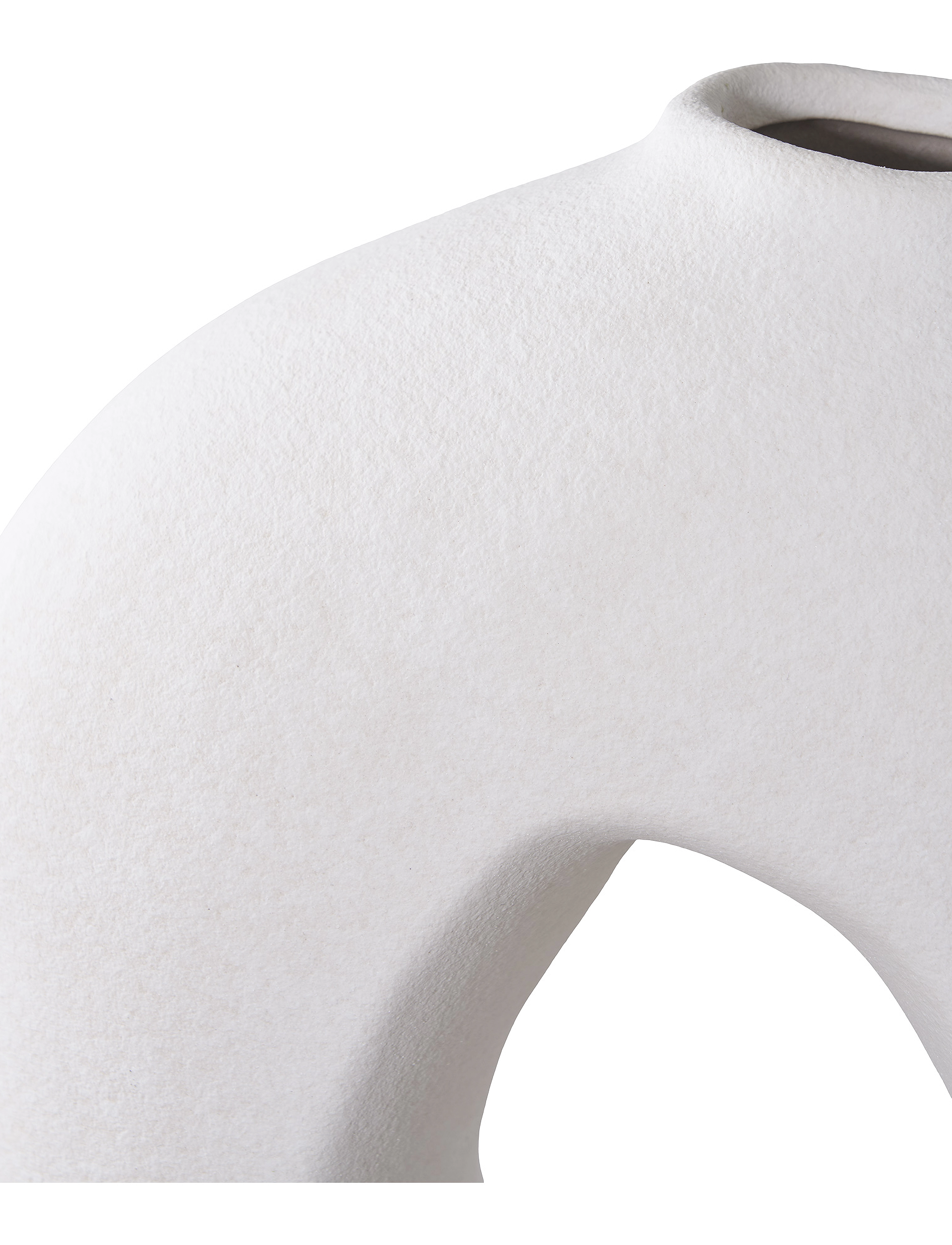 House Nordic Aina Vase, Ceramic, White 24X10,5X27,8 Cm, 27.8X24X10.5 cm, Vases, Weiß - Big Homeware
