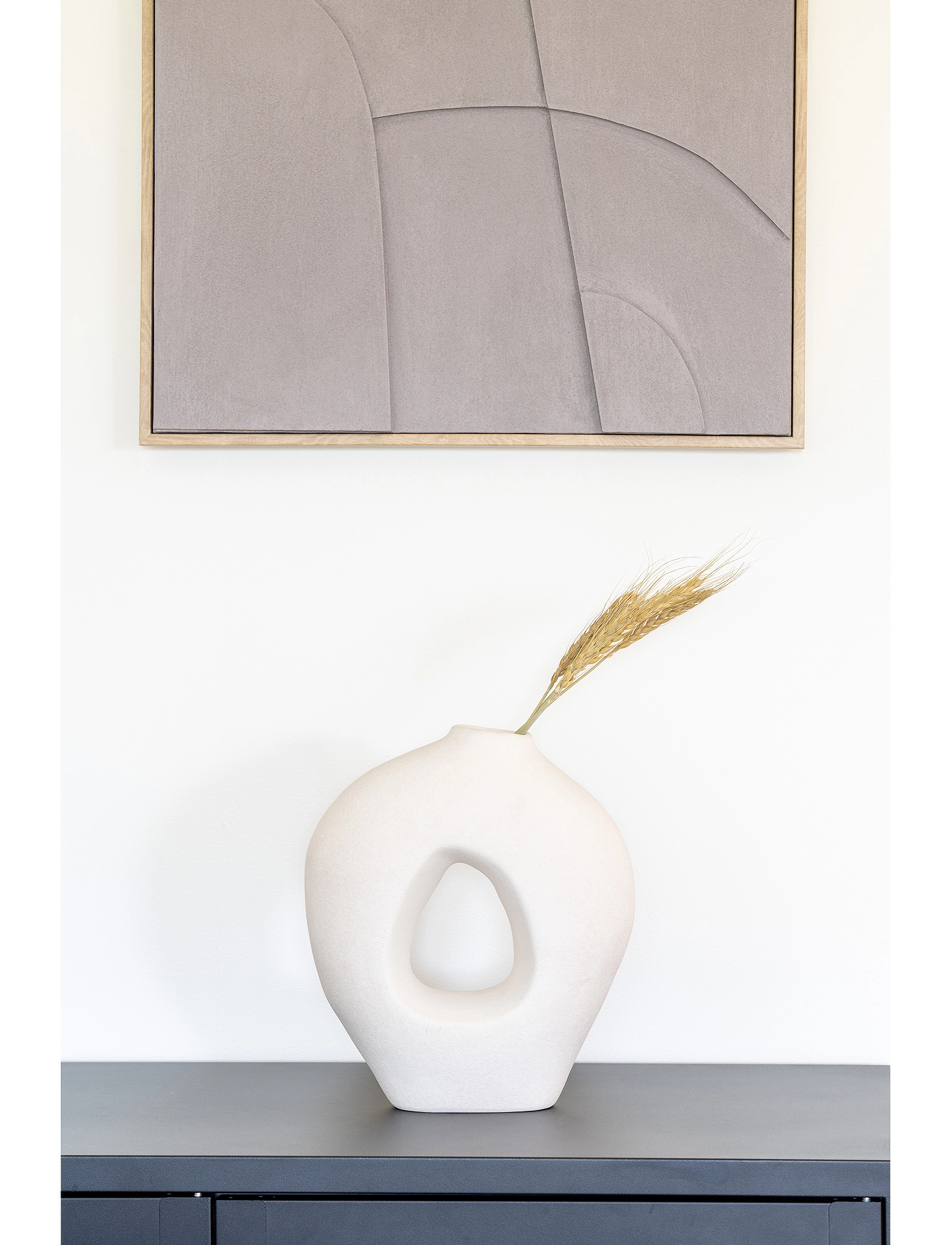 House Nordic - Aina - Vase, ceramic, white 24x10,5x27,8 cm - white - 4
