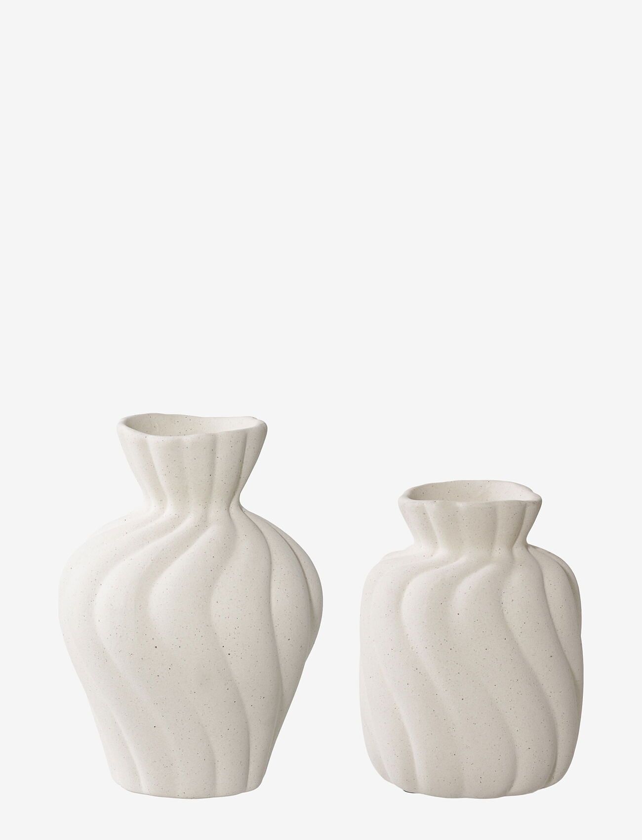 House Nordic - Lina - Vase, ceramic, white, set of 2 - vases - white - 0