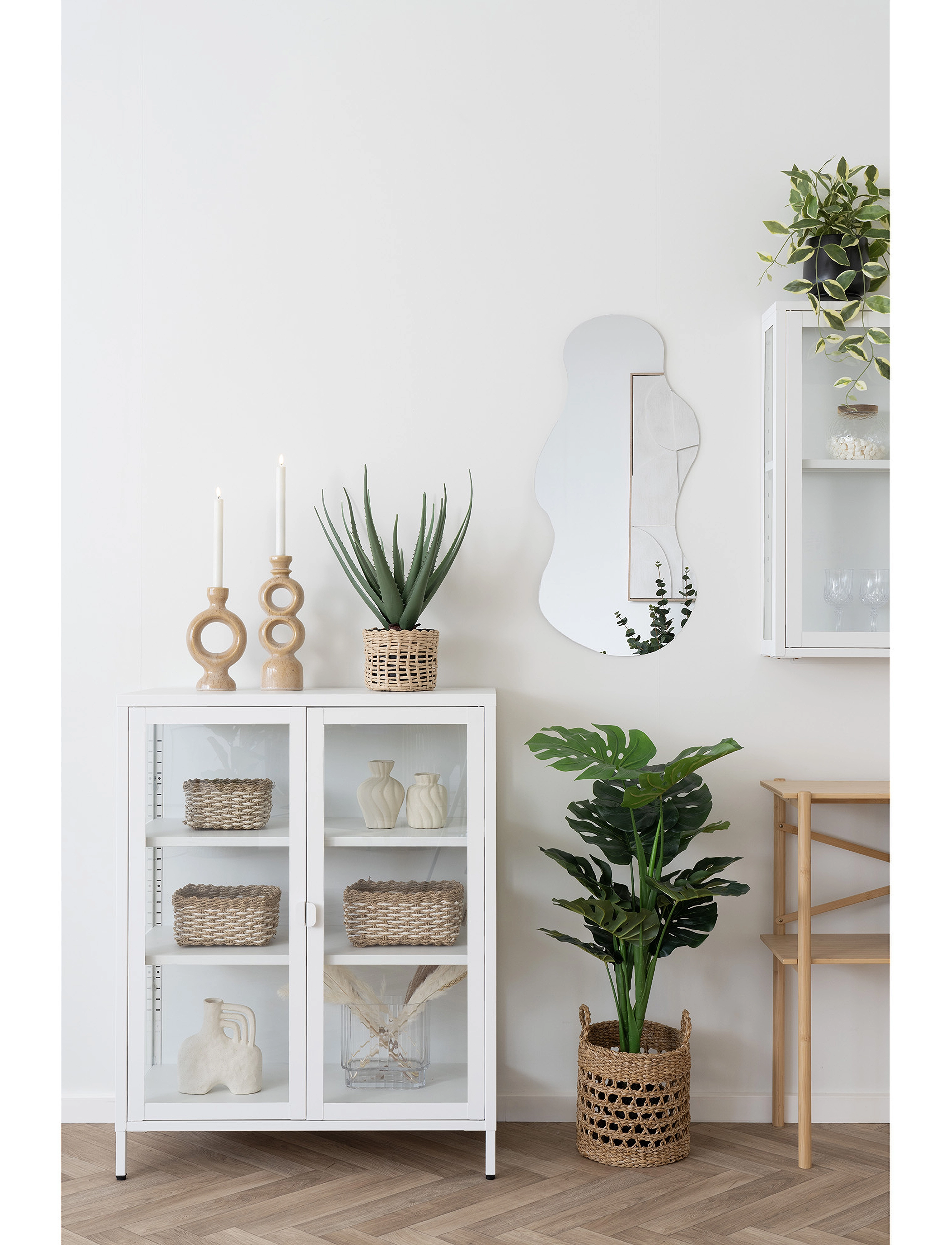 House Nordic Lina Vase, Ceramic, White, Set Of 2, 15X11X10.5 cm, Vases, Weiß - Big Homeware