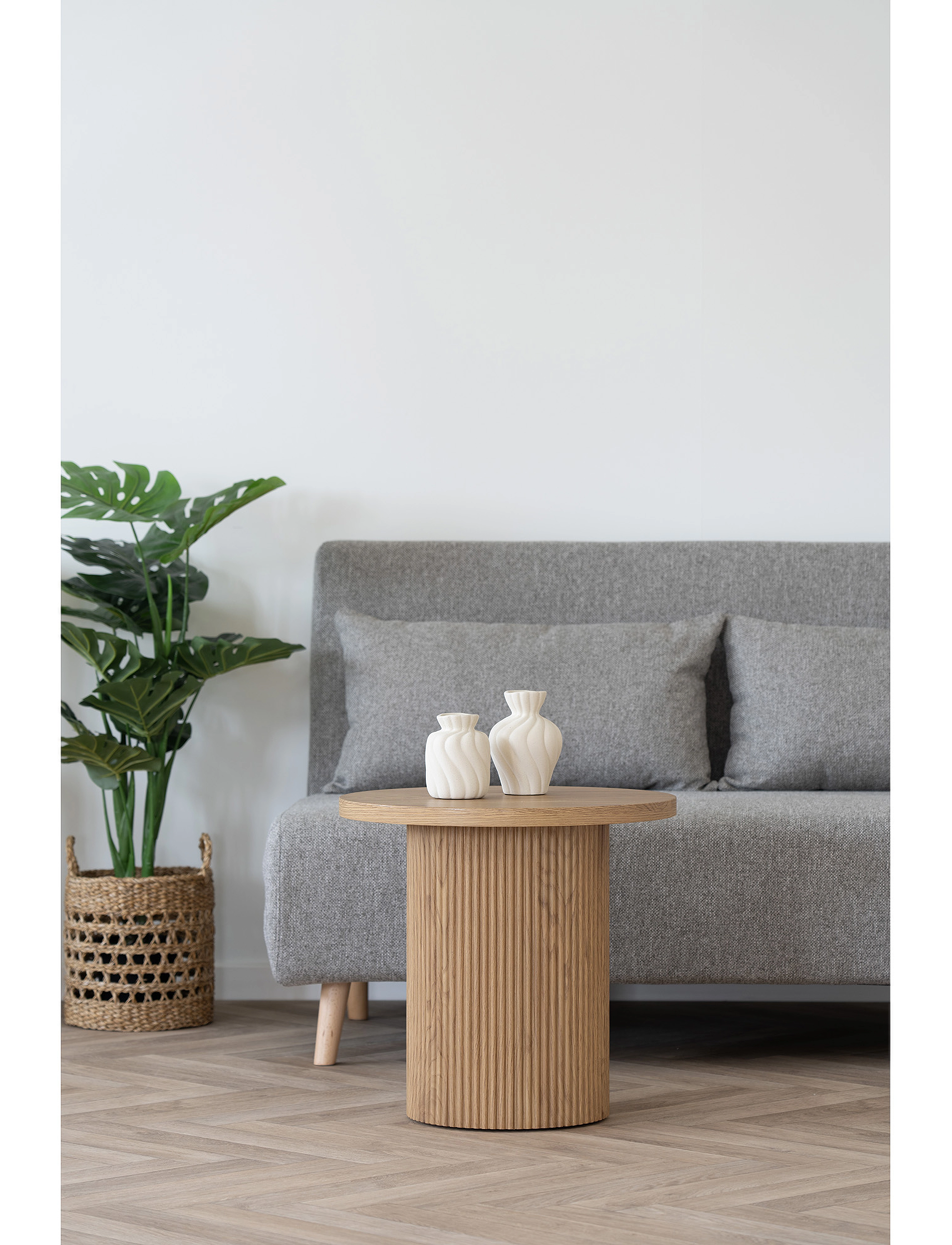 House Nordic - Lina - Vase, ceramic, white, set of 2 - vaser - white - 5