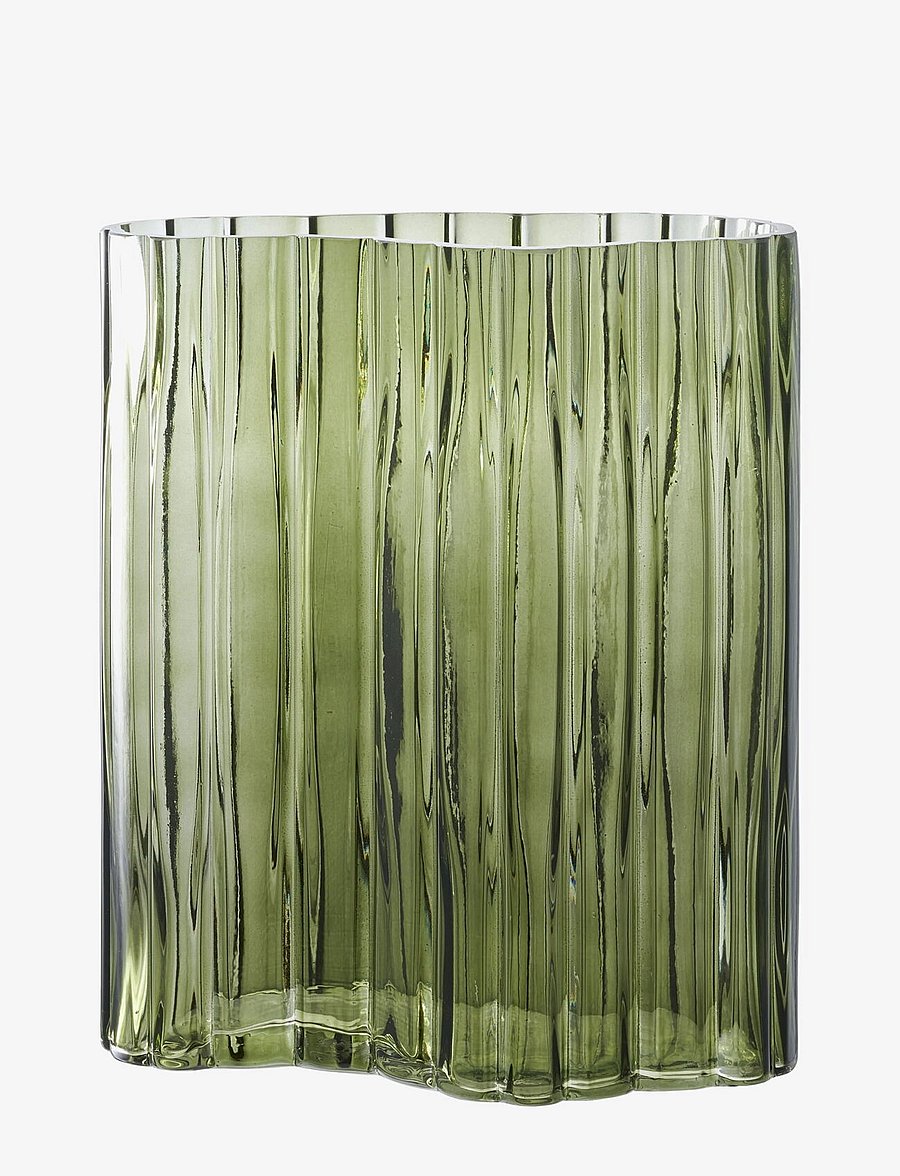 House Nordic - Grete - Vase, glass, smoked green 21x12x26,5 cm - Įsigykite pagal kainą - green - 1