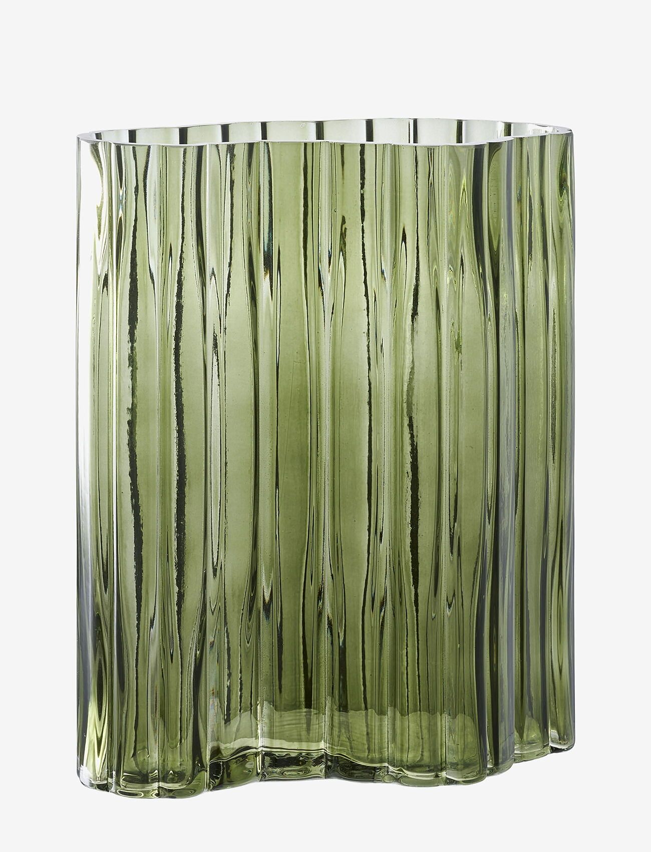 House Nordic - Grete - Vase, glass, smoked green 21x12x26,5 cm - köp efter pris - green - 2