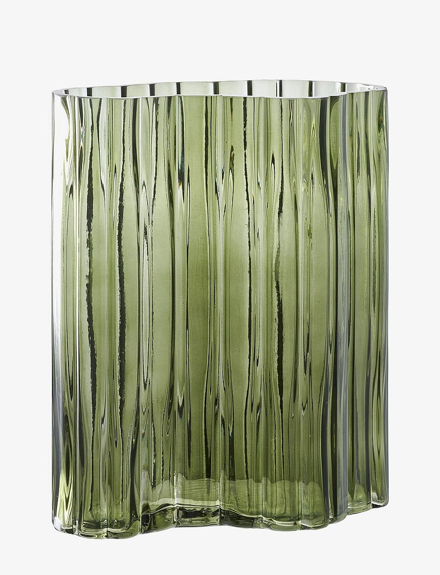 House Nordic - Grete - Vase, glass, smoked green 21x12x26,5 cm - Įsigykite pagal kainą - green - 2