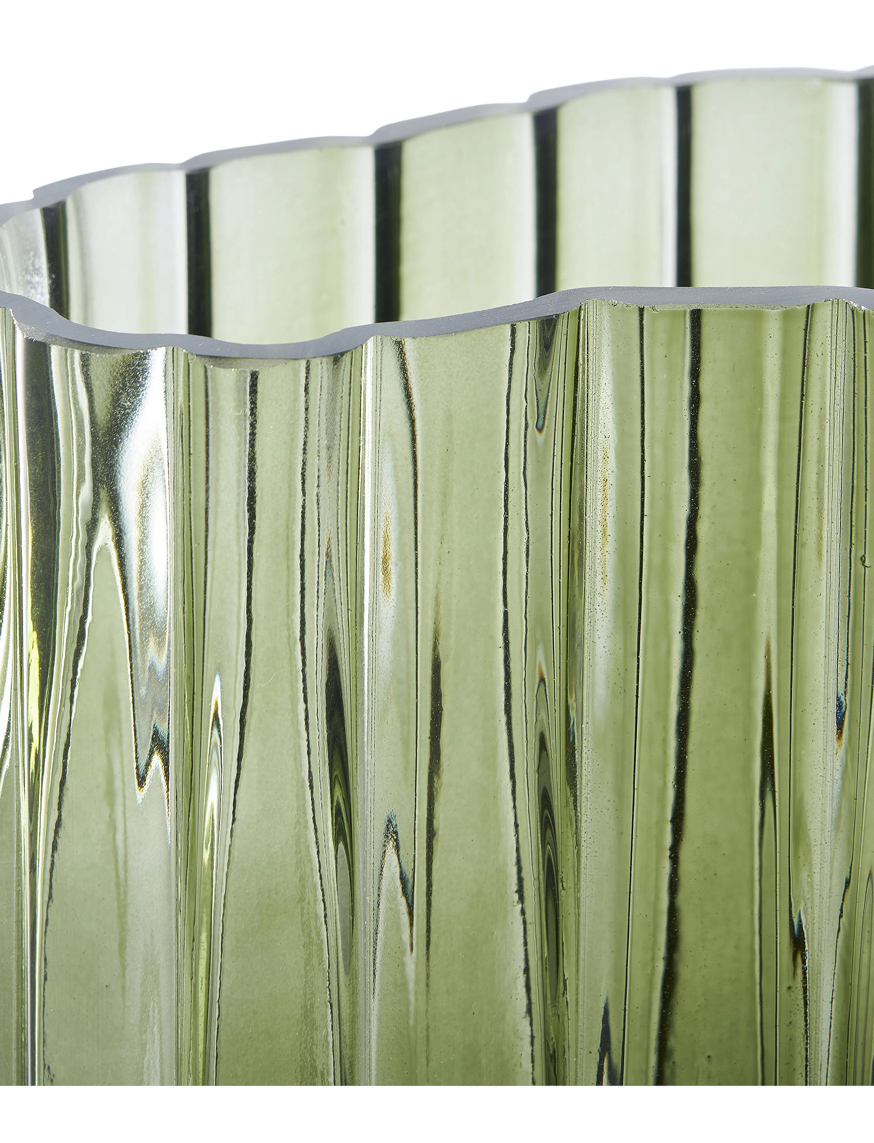House Nordic - Grete - Vase, glass, smoked green 21x12x26,5 cm - lowest prices - green - 2