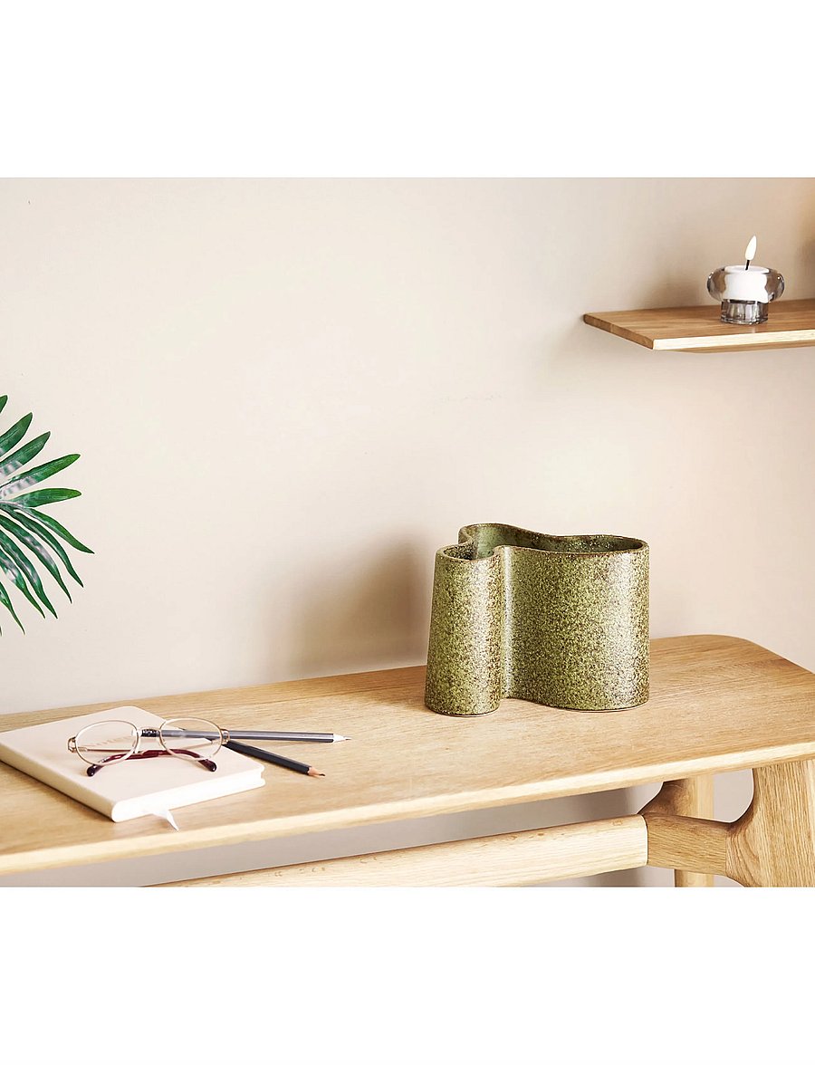 House Nordic - Rikke - Vase, ceramic - vaasid - dark forest green - 3