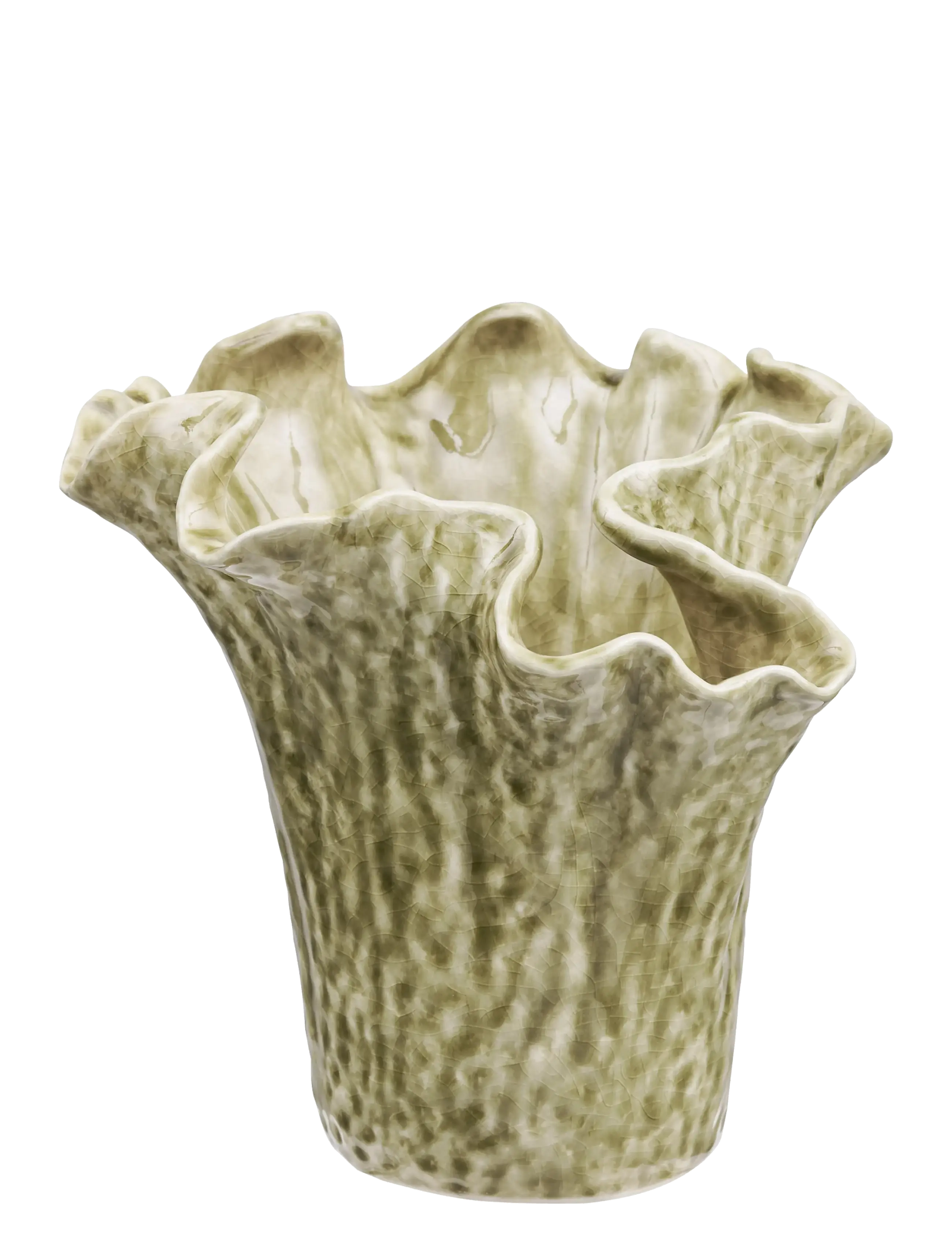 House Nordic Rikke - Vase, ceramic - Interior - DARK SAND / khaki/green