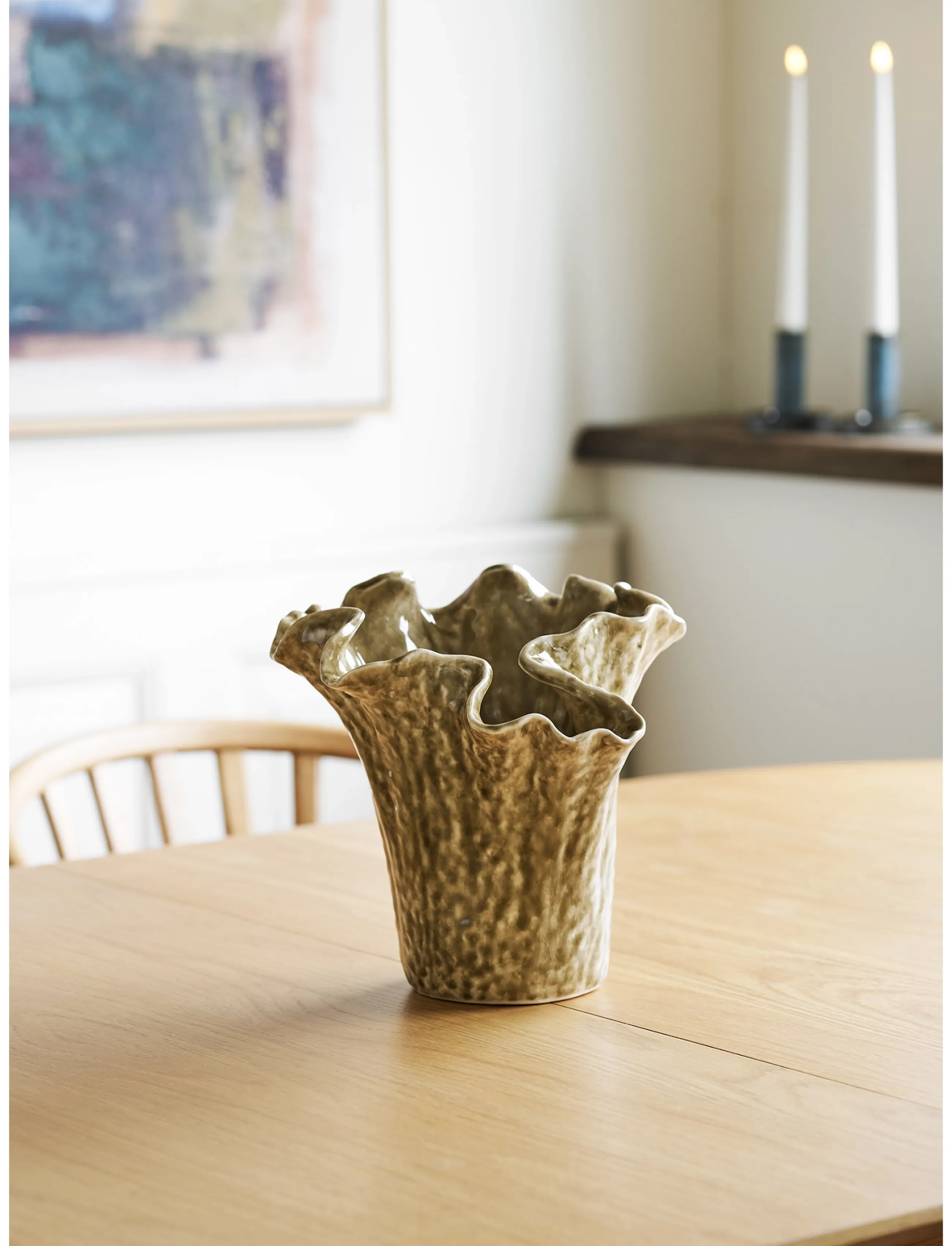 House Nordic - Rikke - Vase, ceramic - vases - dark sand - 0