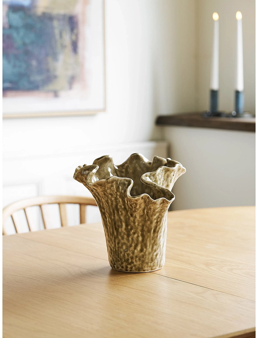 House Nordic - Rikke - Vase, ceramic - vaasid - dark sand - 0