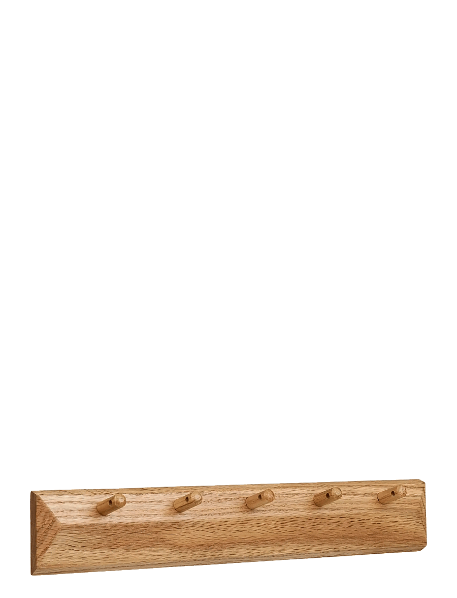 House Nordic - Bjørk - Coat rack with 5 hooks, oak, 50x8,5 cm - kleiderhaken und ständer - natural - 1