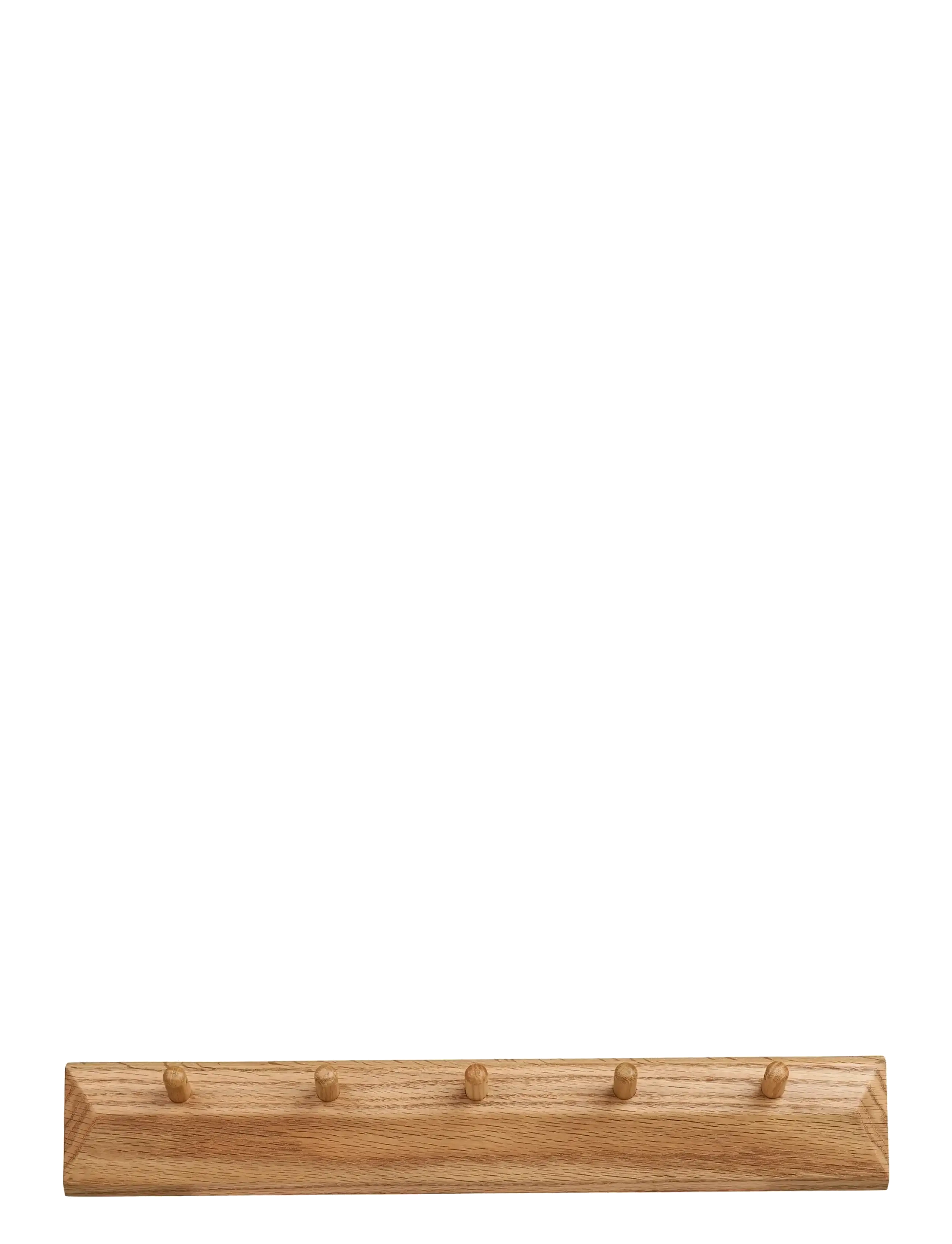 House Nordic - Bjørk - Coat rack with 5 hooks, oak, 50x8,5 cm - kleiderhaken und ständer - natural - 2