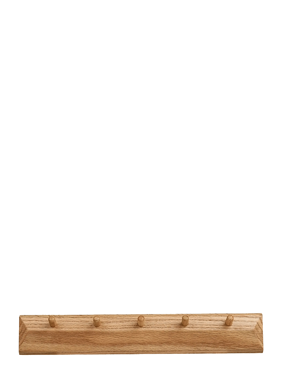 House Nordic - Bjørk - Coat rack with 5 hooks, oak, 50x8,5 cm - kleiderhaken und ständer - natural - 2