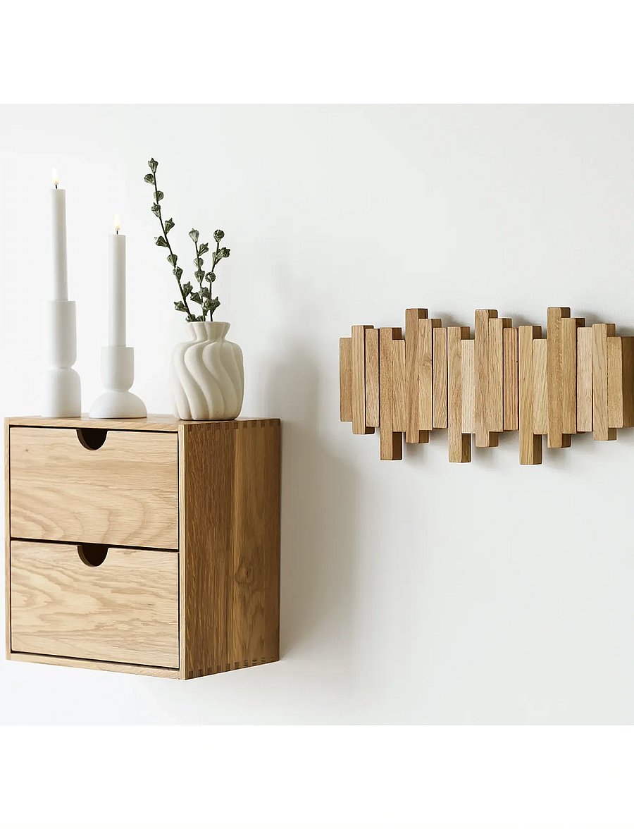 House Nordic - Stina - Coat rack, oak - mantlinagid ja riiulid - natural - 5