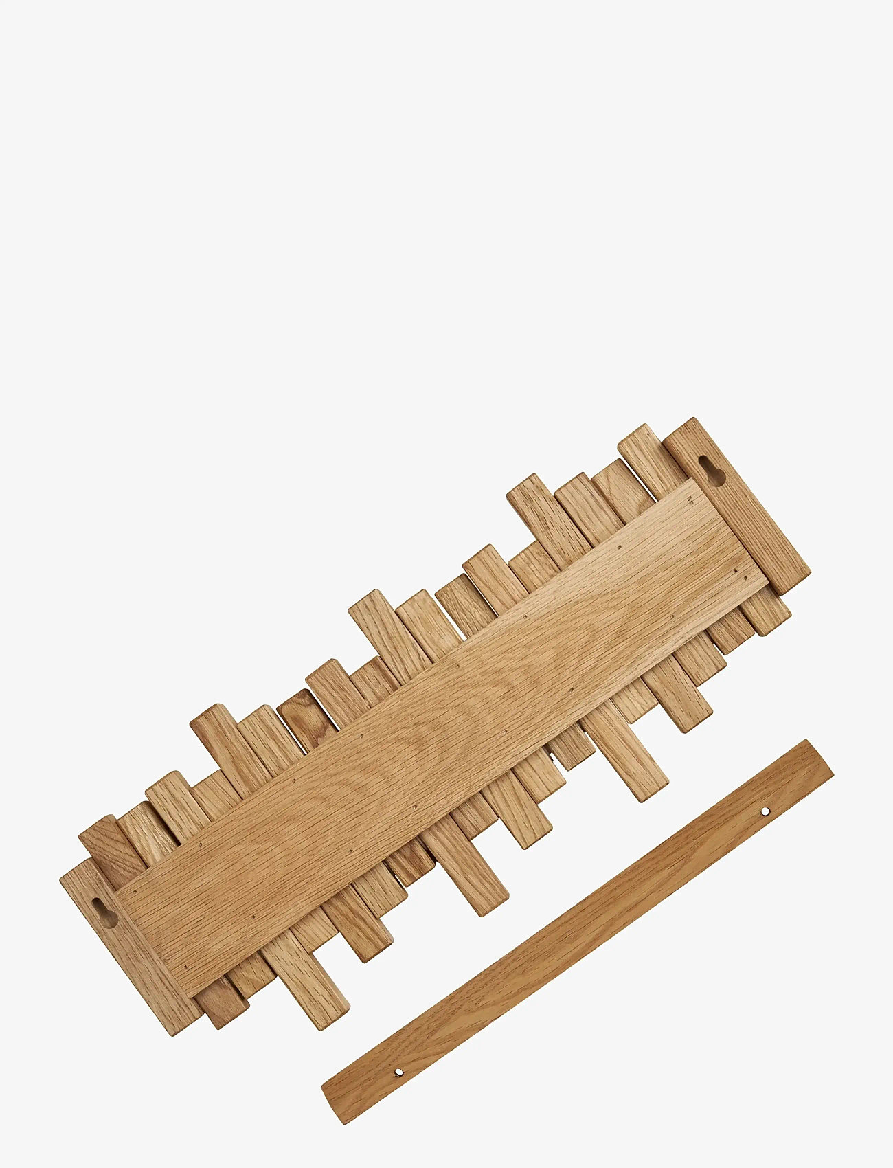 House Nordic - Stina - Coat rack, oak, natural,  3x40x18 cm - shop by price - natural - 3