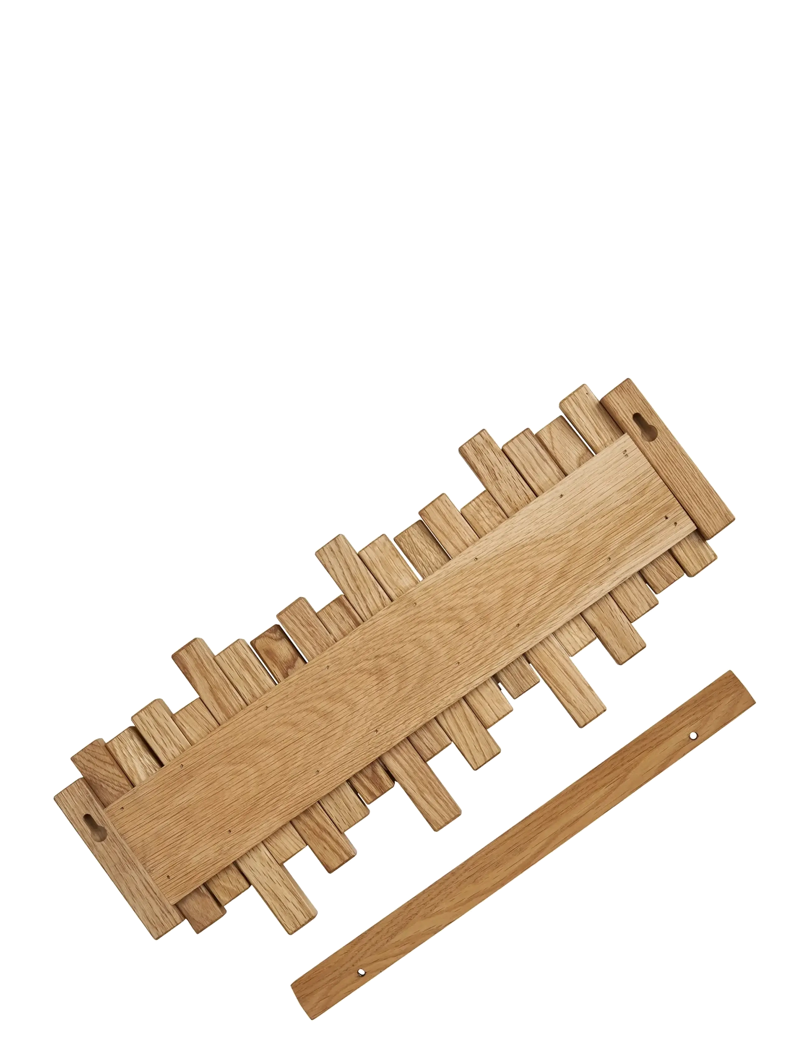 House Nordic - Stina - Coat rack, oak, natural,  3x40x18 cm - natural - 4