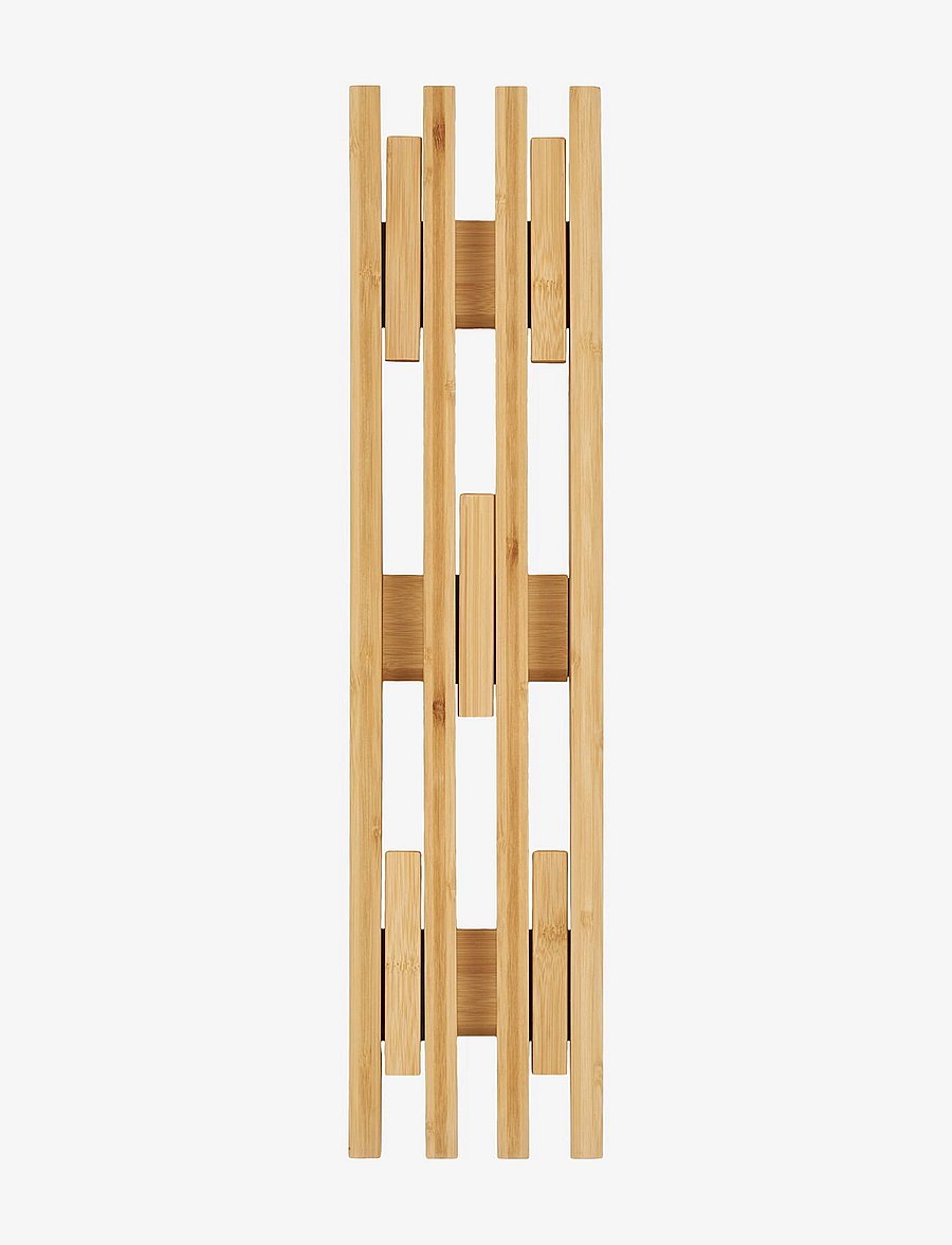 House Nordic - Bergen Coat rack, bamboo, natural, 14x60 cm - konksud - natural - 3