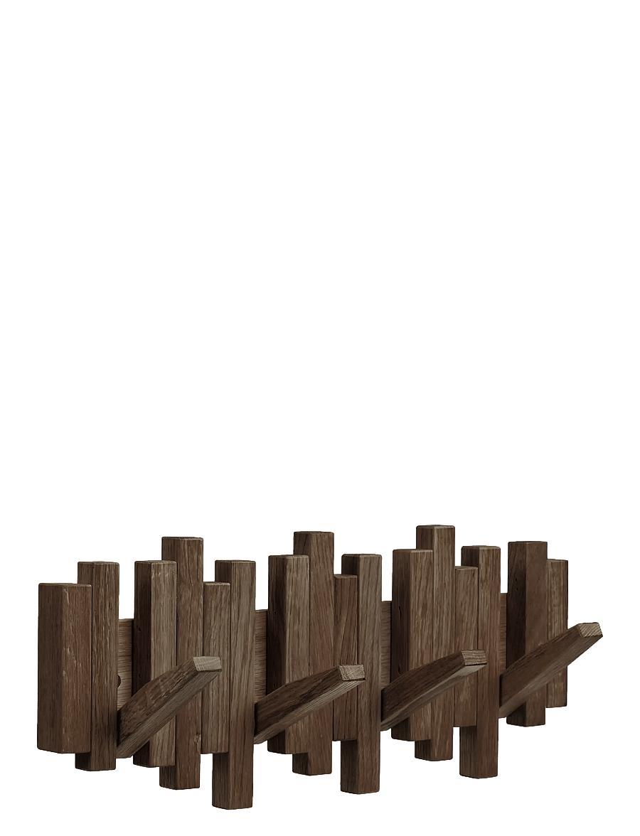 House Nordic - Klara - Coat rack, oak, - konksud - dark brown - 1