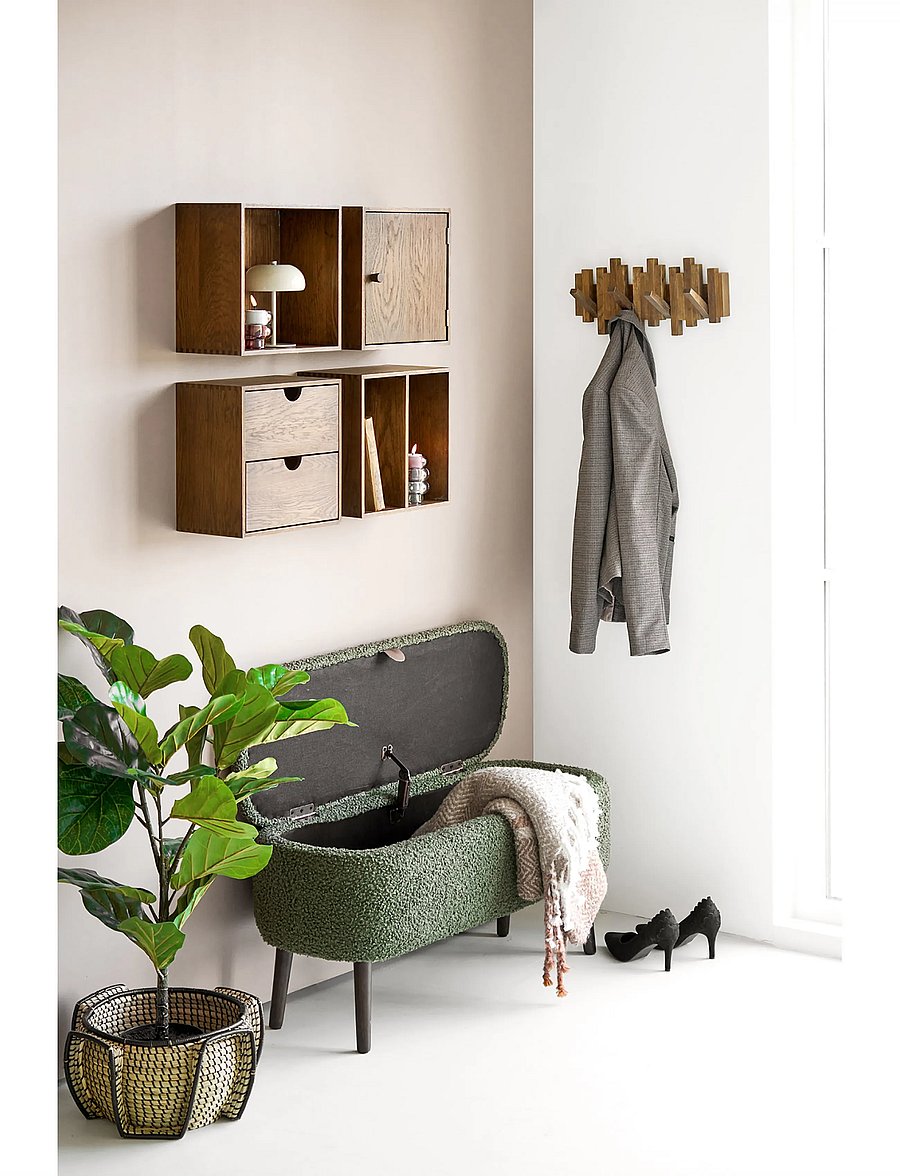 House Nordic - Klara - Coat rack, oak, - konksud - dark brown - 0