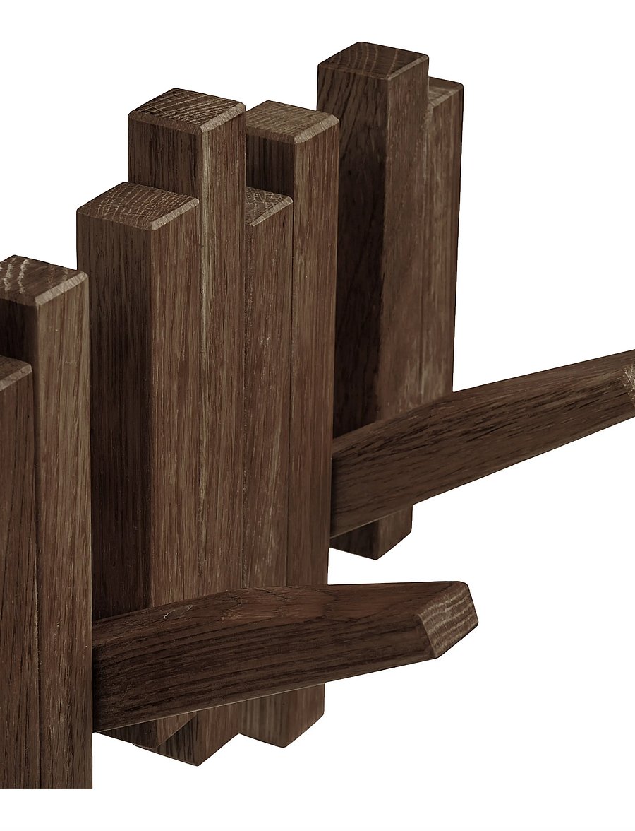 House Nordic - Klara - Coat rack, oak, - konksud - dark brown - 5