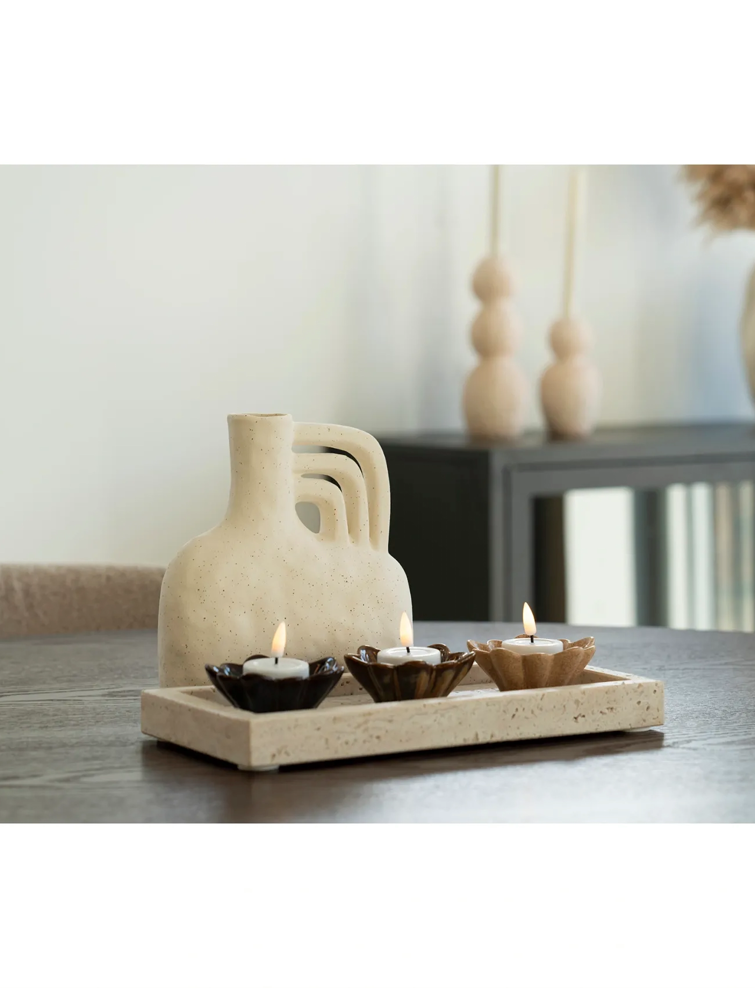 House Nordic Tray, 3X15X30.5 cm, Dining & Table Accessories, Creme - Trays, Homeware