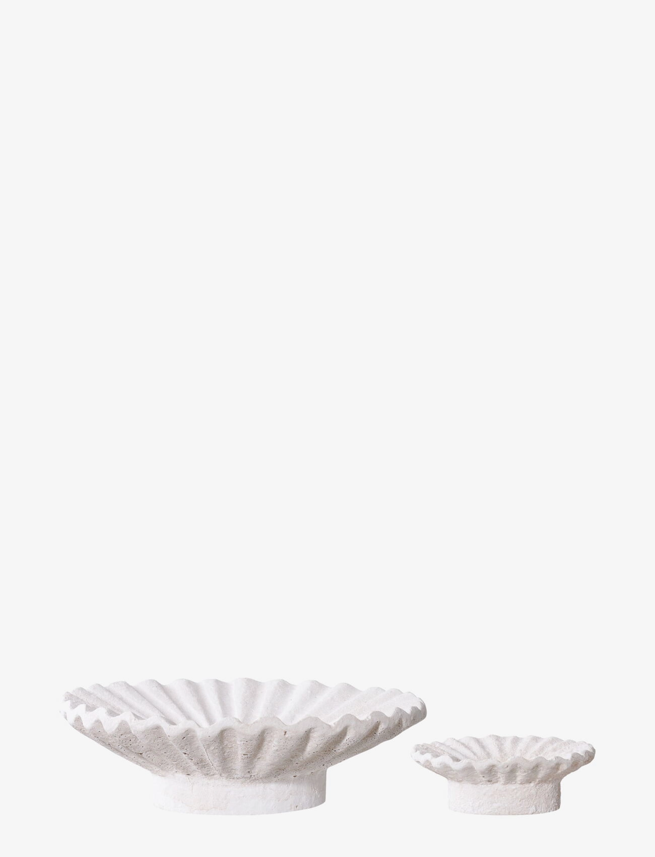 House Nordic Iben Candle Holder, Cement, White, Set Of 2, Lysestage, Hvid, Str: 7.3X21.5X21.5CM