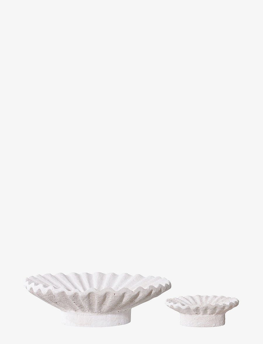 House Nordic - Iben - Candle holder, cement, white, set of 2 - küünlajalad - white - 1