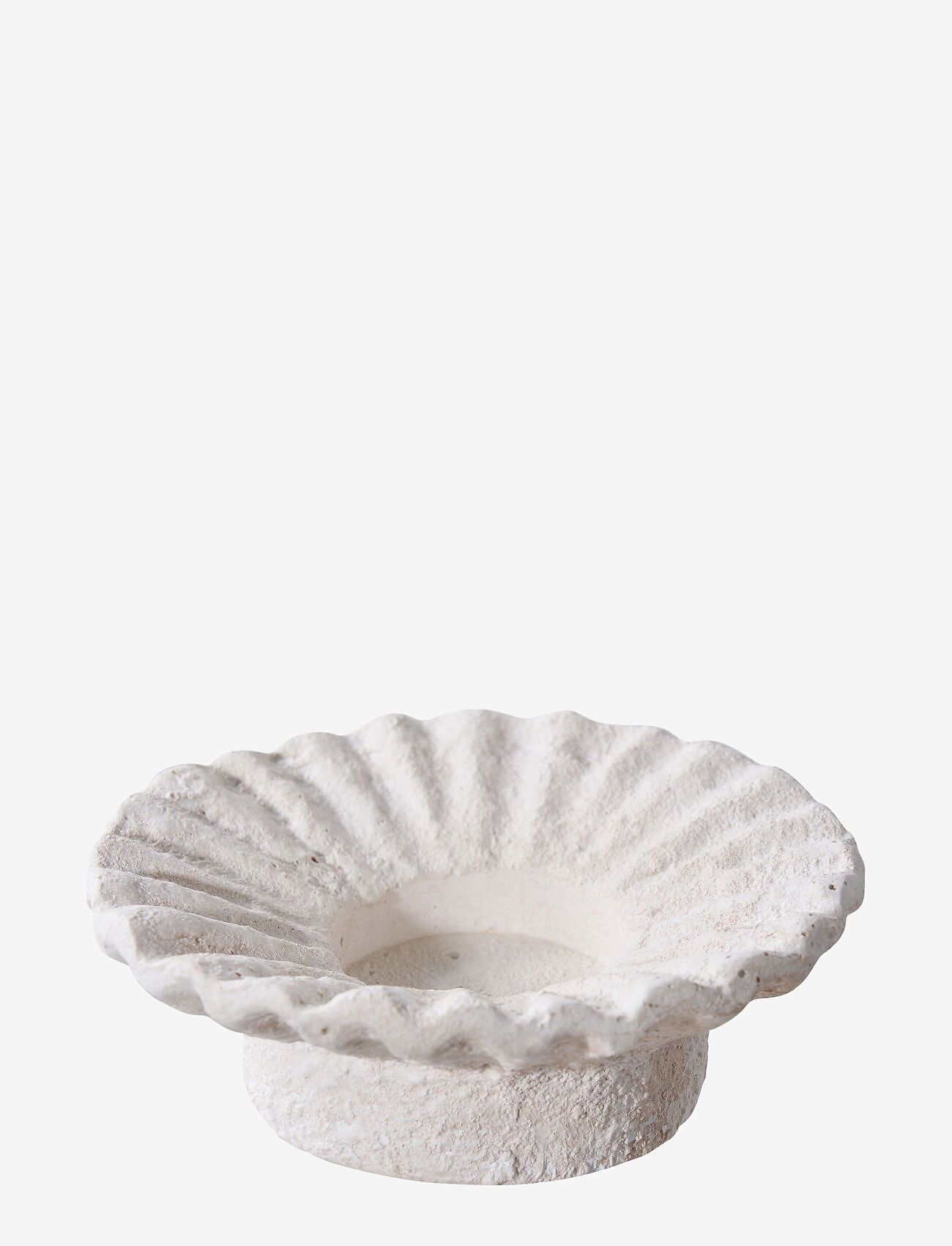 House Nordic - Iben - Candle holder, cement, white, set of 2 - white - 3