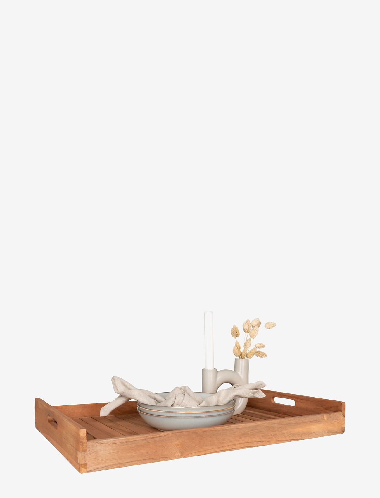 House Nordic - Ebba - Tray in teak, nature, 58x38 cm - shop by price - natural - 1