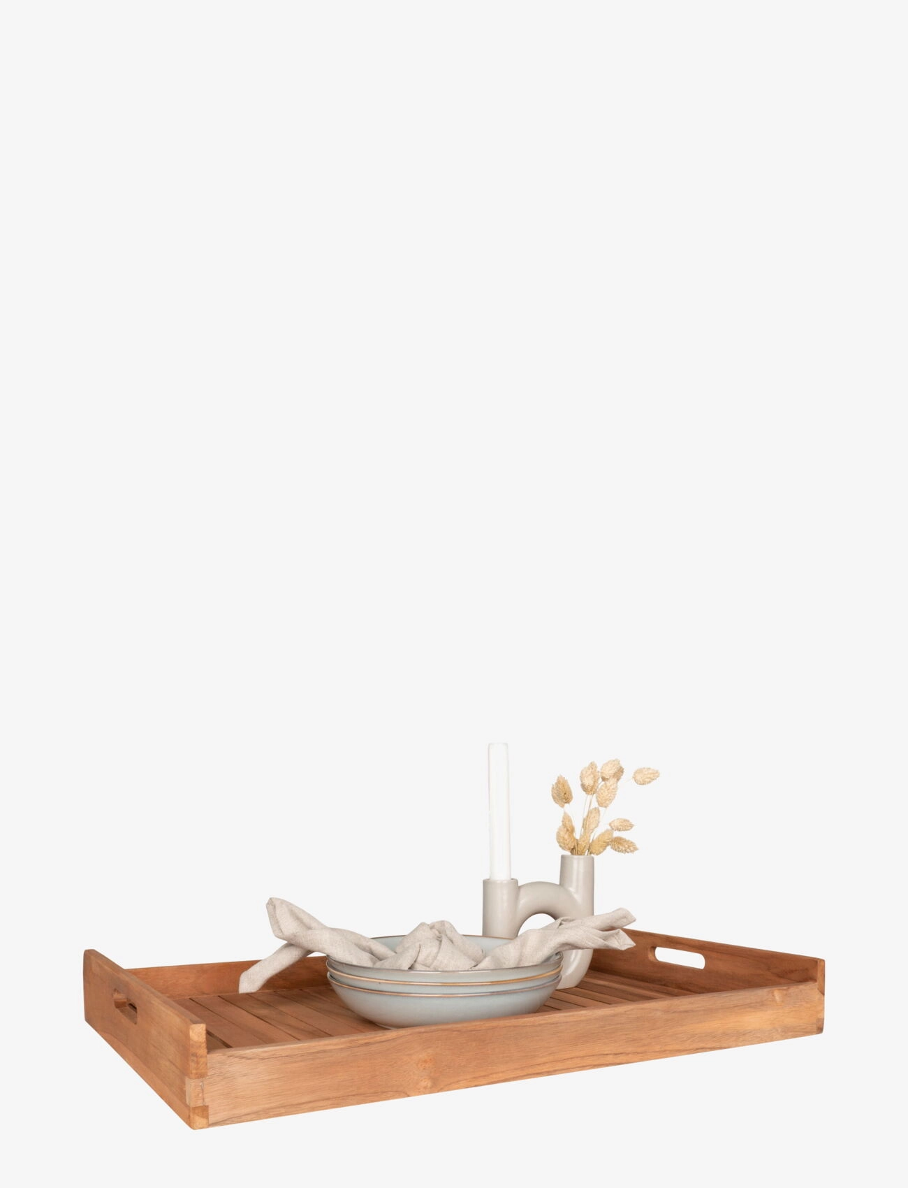 House Nordic Ebba - Tray in teak, nature, 58x38 cm - Serveringsbakker - NATURAL / natural