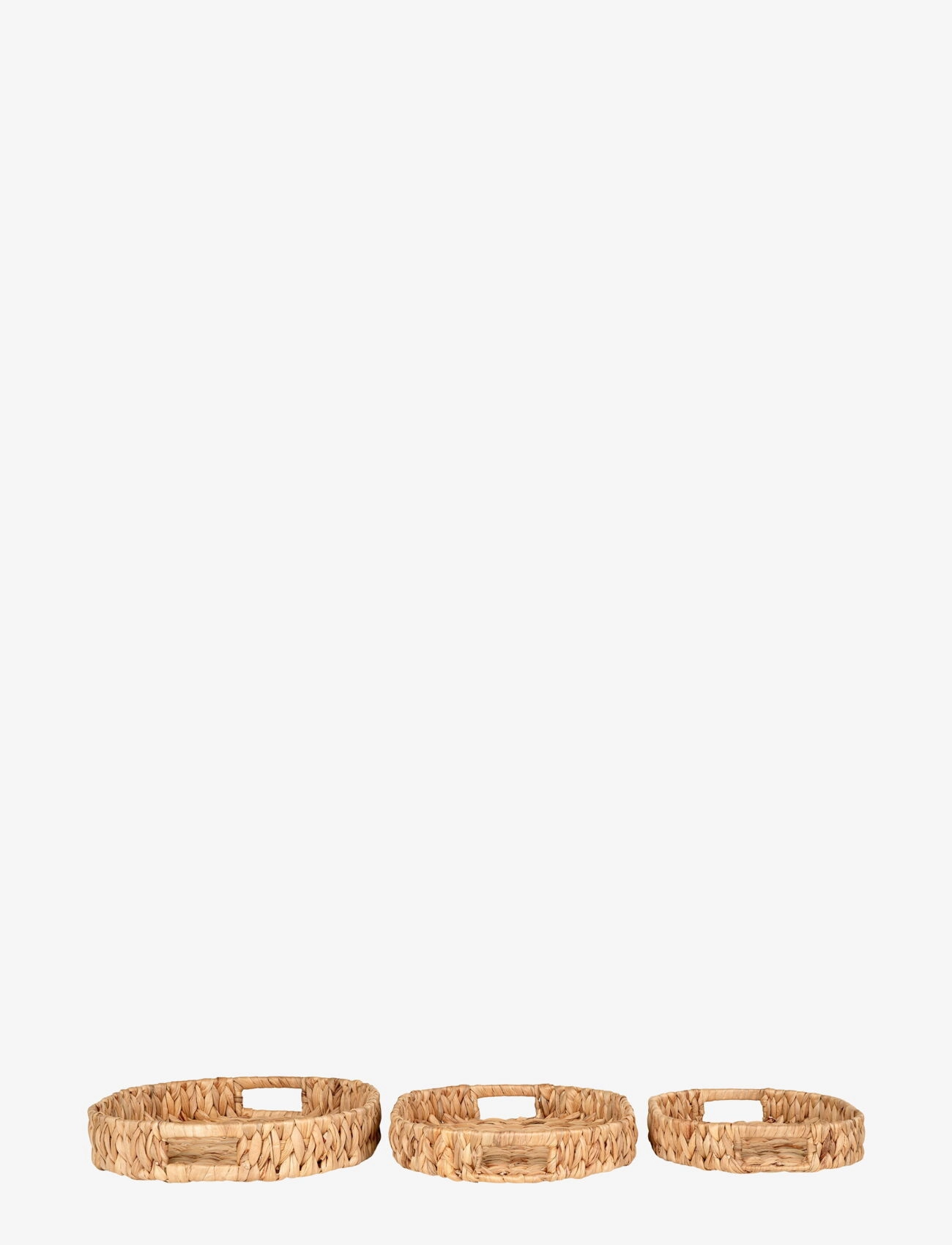 House Nordic - Elsa - Trays, water hyacinth, natural, set of 3 - trays - natural - 2