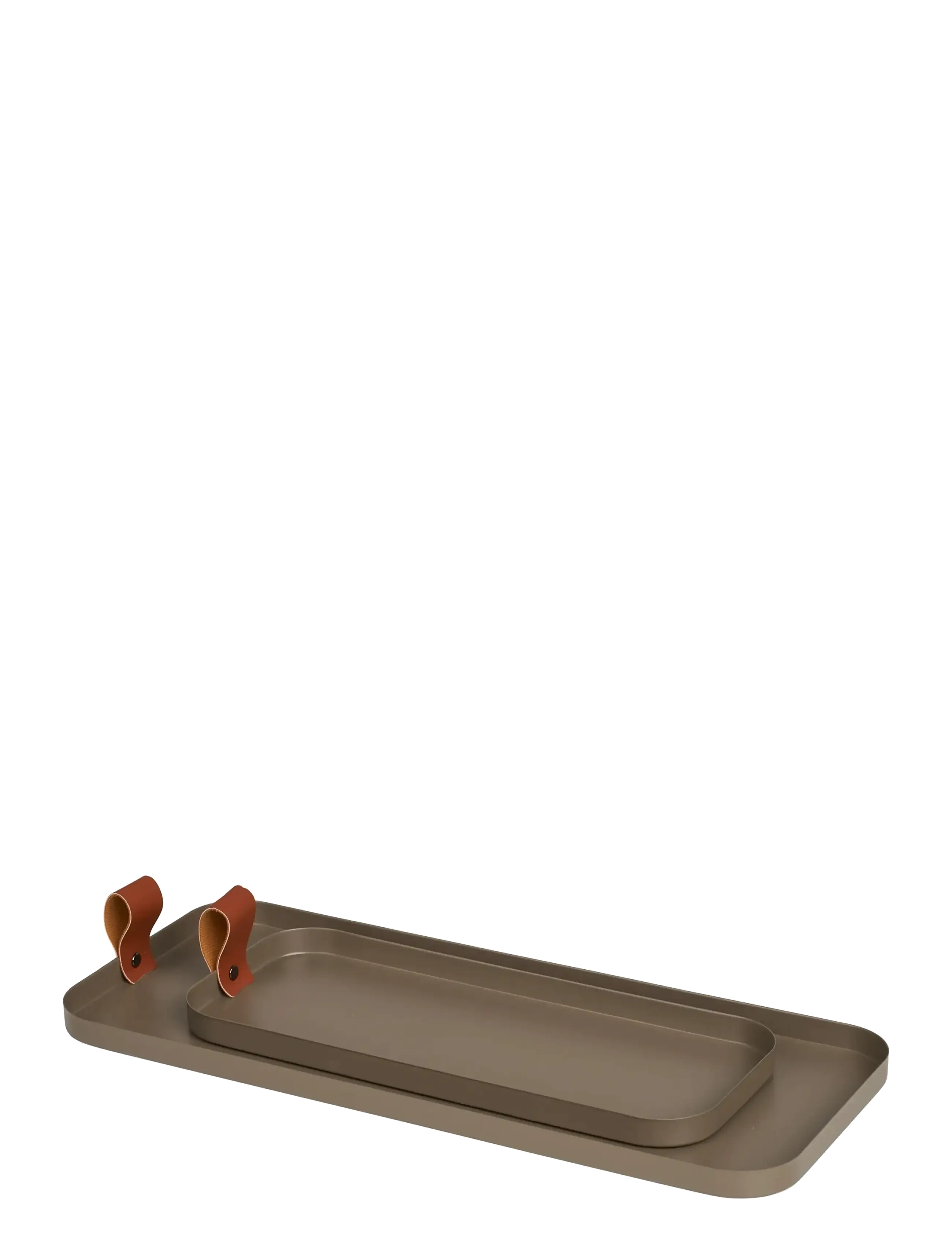 House Nordic - Tove - Tray, steel, brown, set of 2 - plateaux - brown - 2