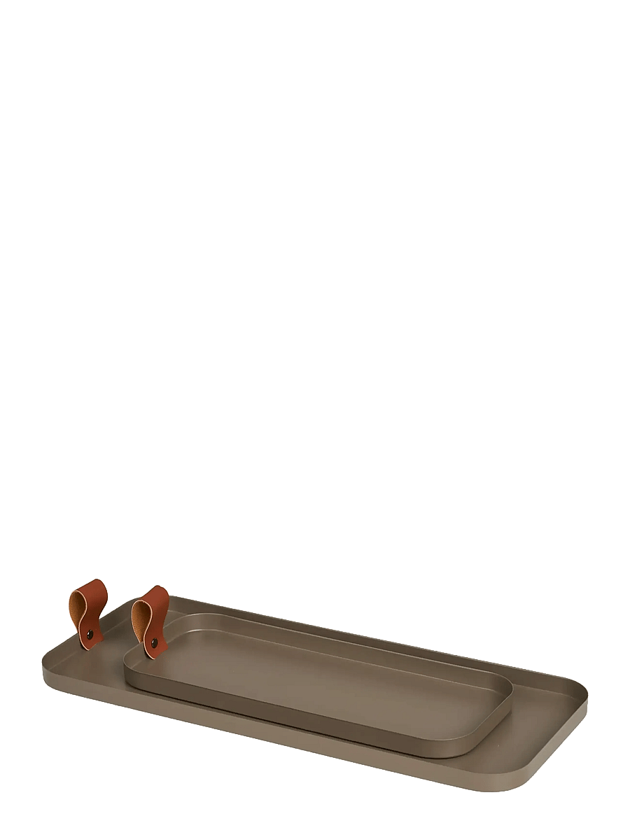 House Nordic - Tove - Tray, steel, brown, set of 2 - tabletts - brown - 2