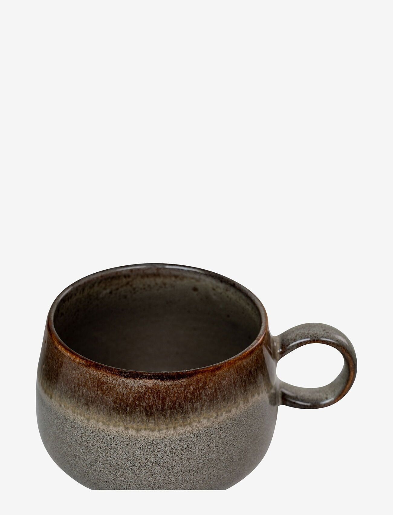 House Nordic - Hilde - Mug, ceramic, grey/brown, ø10x7,5 cm, set of 4 - grey / brown - 4