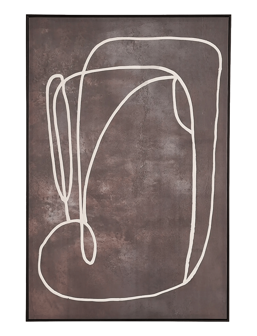 House Nordic - Astrid - Canvas print, canvas, - tavelramar - dark brown - 0