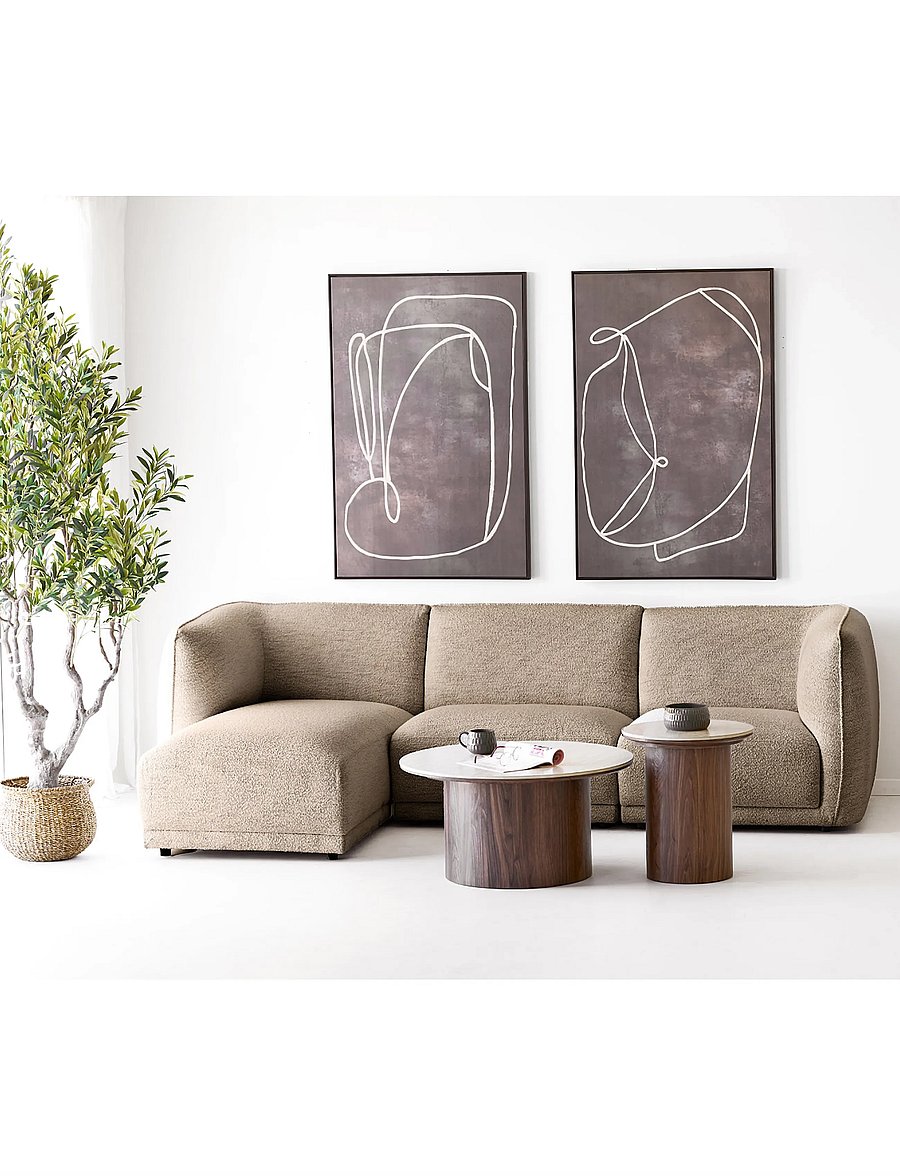 House Nordic - Astrid - Canvas print, canvas, - tavelramar - dark brown - 2