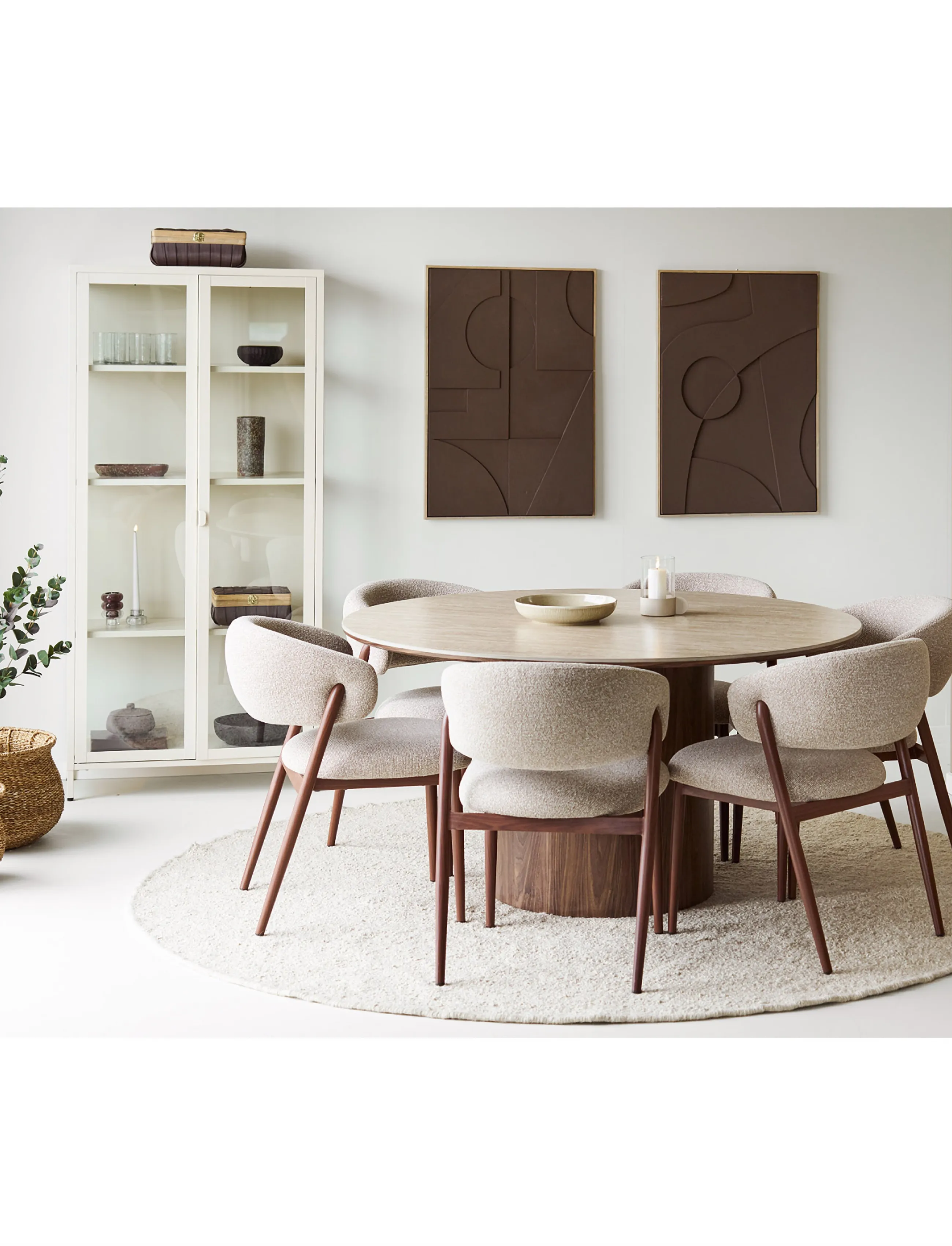 House Nordic - Ingrid - Relief wall decoration - wand dekoration - brown - 3