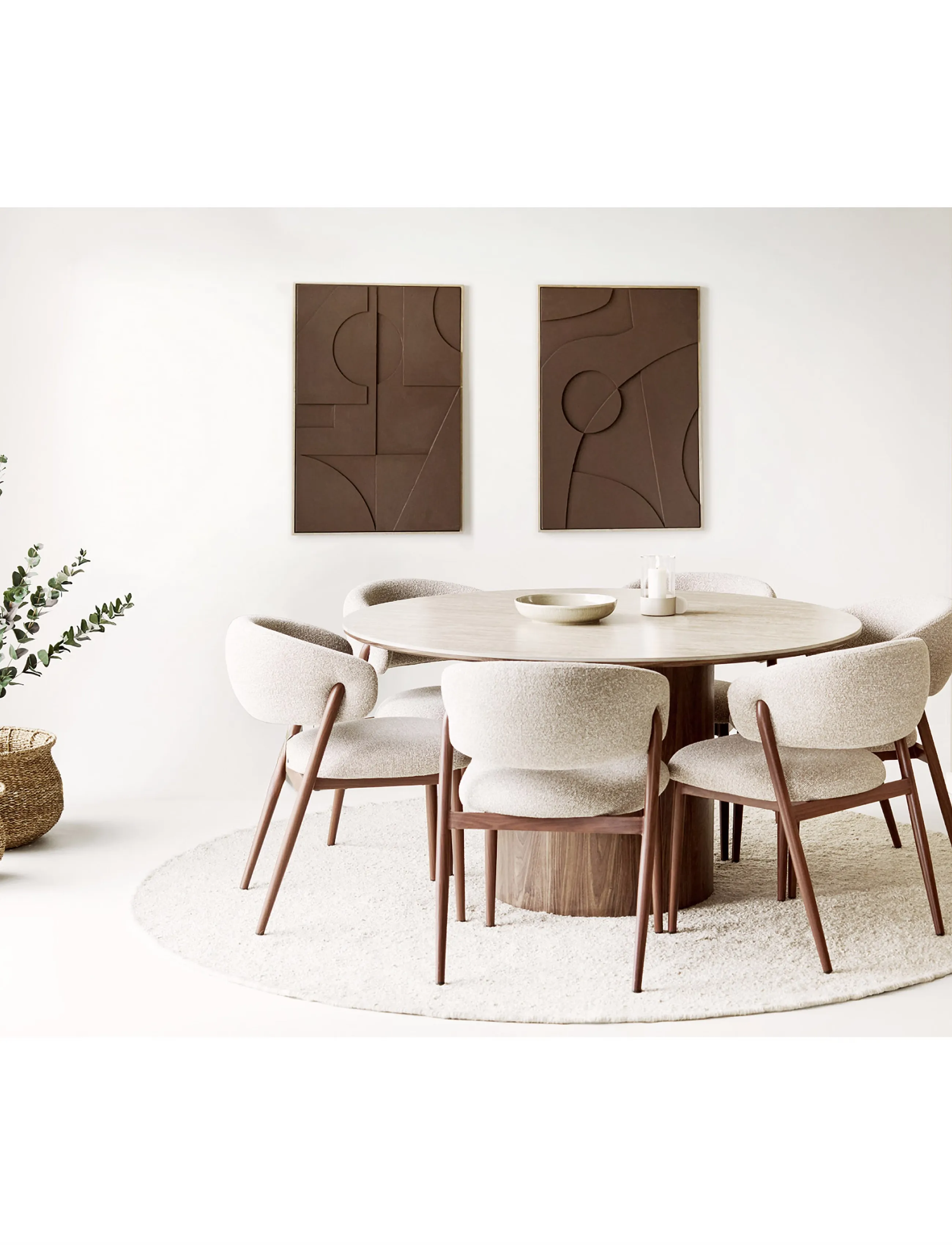 House Nordic - Ingrid - Relief wall decoration - wand dekoration - brown - 4