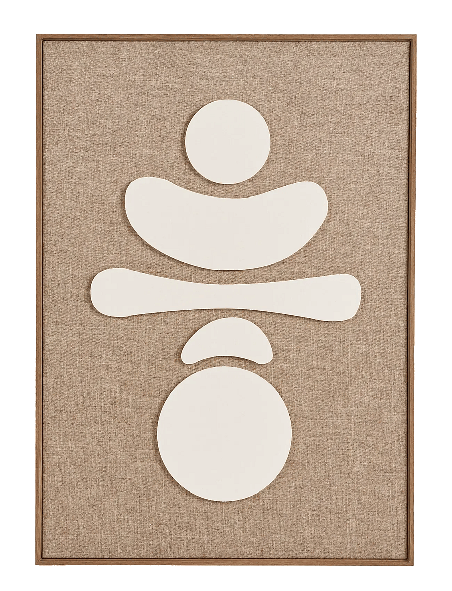 House Nordic - Ditte - Relief wall decoration - wand dekoration - brown / beige - 1