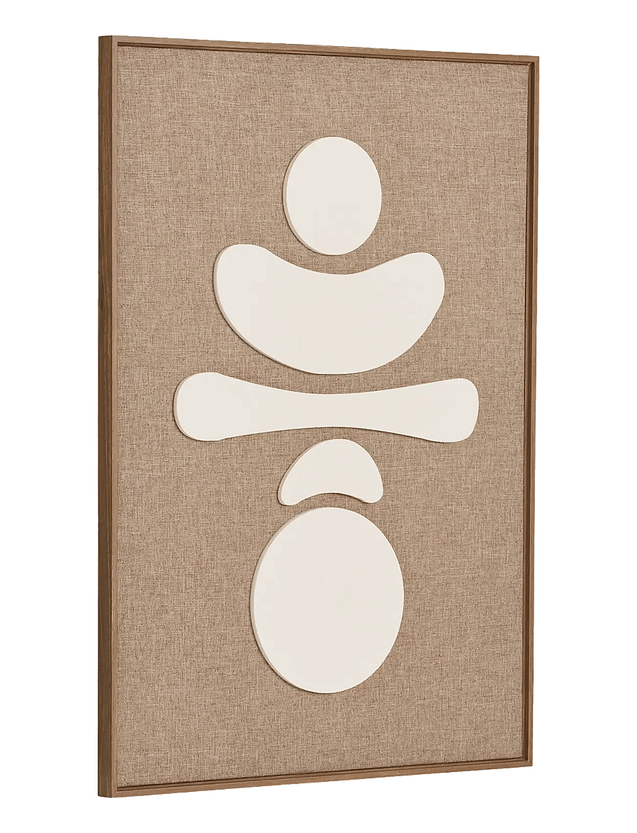 House Nordic - Ditte - Relief wall decoration - wand dekoration - brown / beige - 2