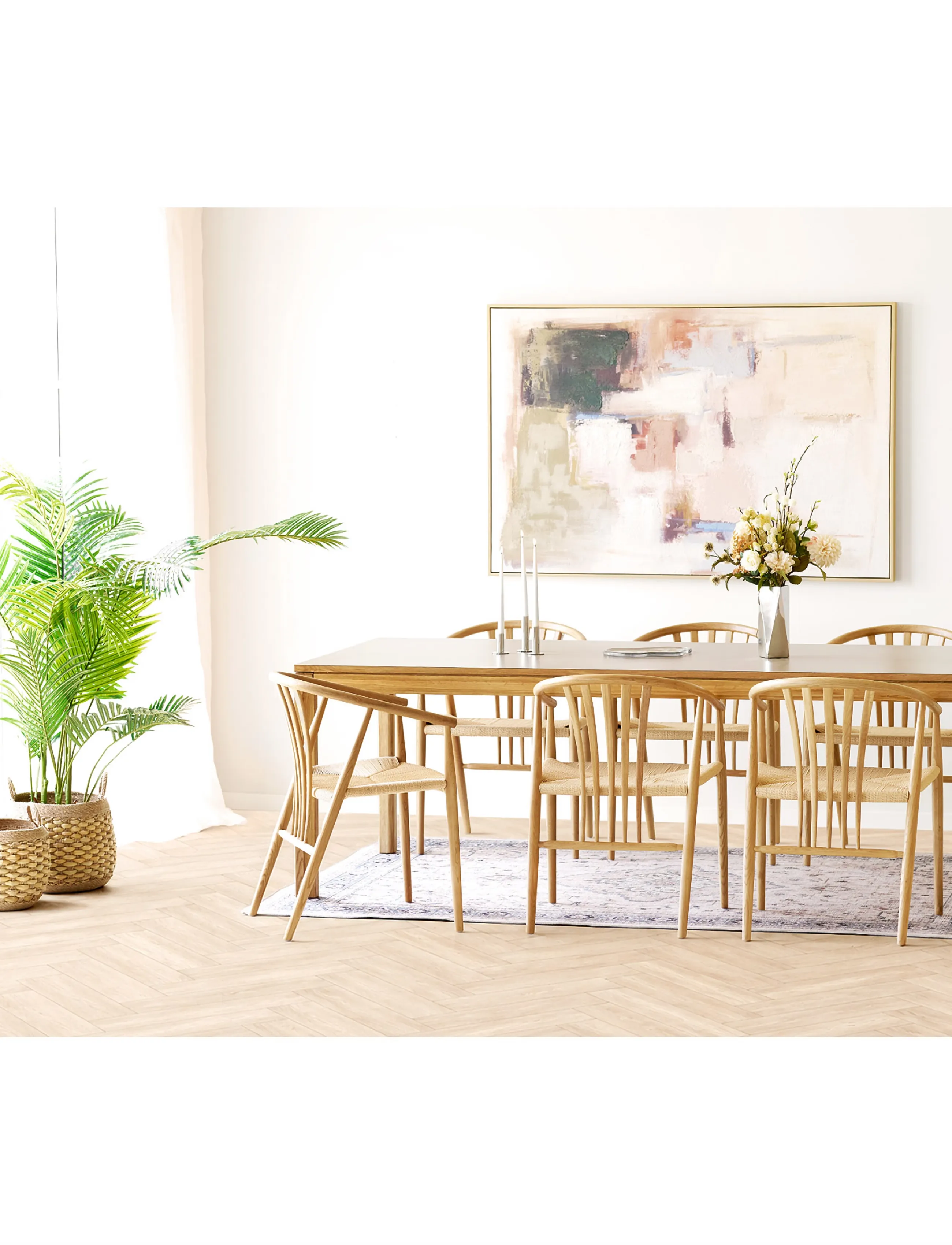 House Nordic - Ida - Canvas print with hand painted details - sand beige - 4